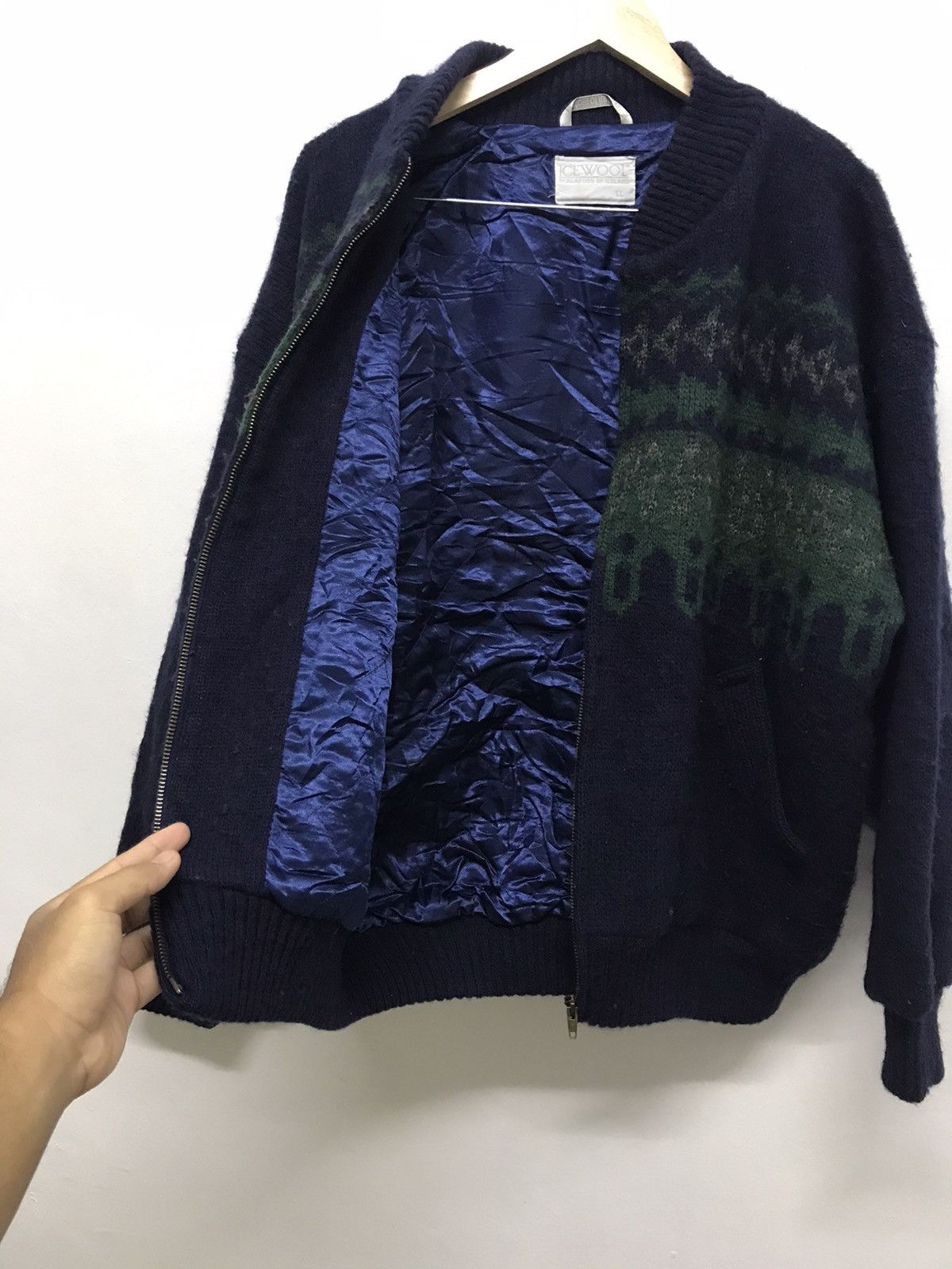 Japanese Brand Vintage Icewool by Alafoss of Iceland Knit Wool Jacket Size US XL / EU 56 / 4 - 16 Thumbnail