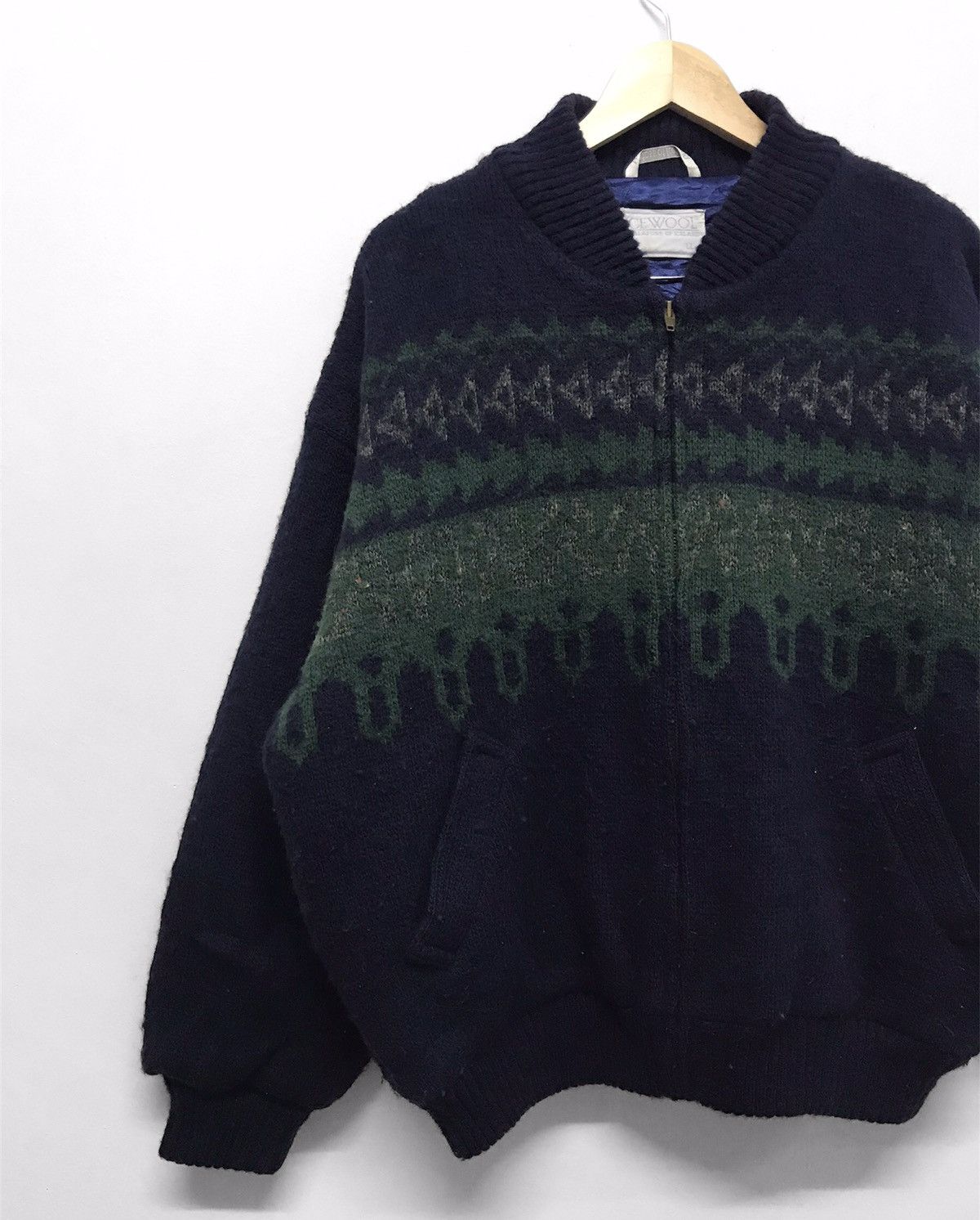 Japanese Brand Vintage Icewool by Alafoss of Iceland Knit Wool Jacket Size US XL / EU 56 / 4 - 3 Thumbnail