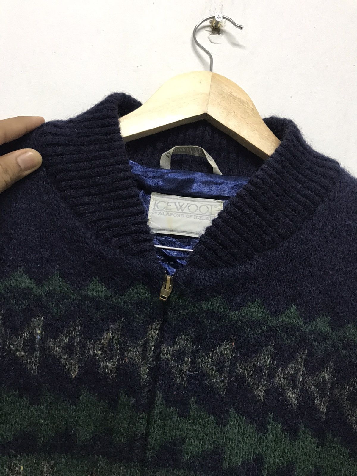 Japanese Brand Vintage Icewool by Alafoss of Iceland Knit Wool Jacket Size US XL / EU 56 / 4 - 14 Thumbnail