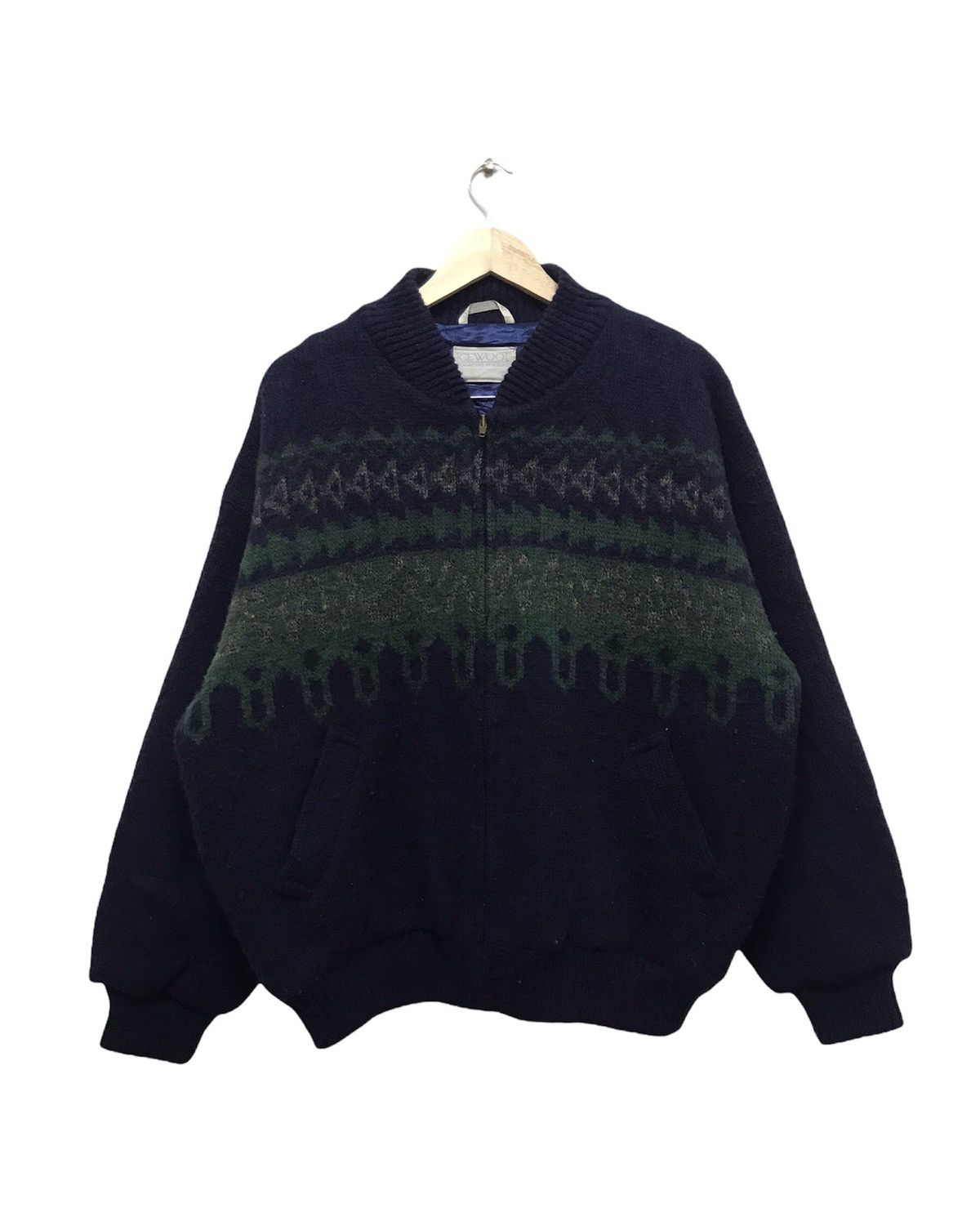 Japanese Brand Vintage Icewool by Alafoss of Iceland Knit Wool Jacket Size US XL / EU 56 / 4 - 1 Thumbnail