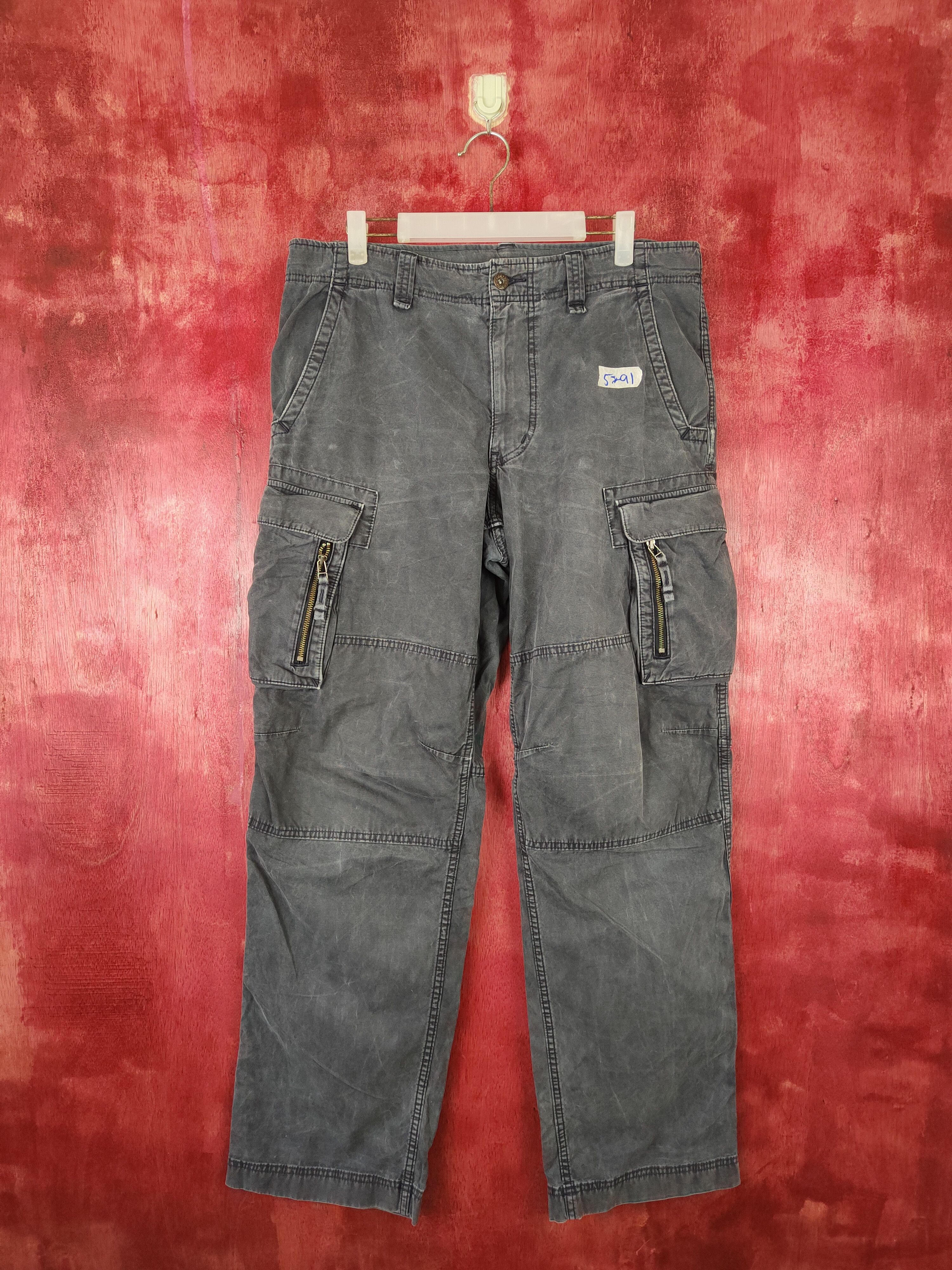 Uniqlo Dark Blue Multi Pocket Tactical Cargo Pants #5291