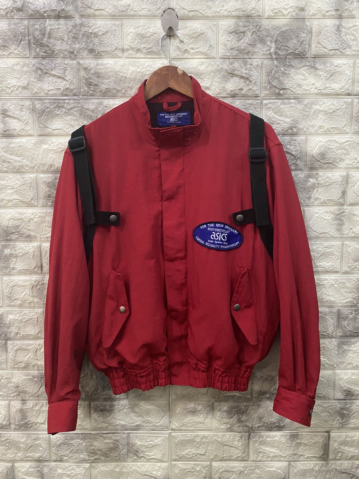 Asics × Vintage Vintage Asics Motorcyclist Jacket Nice Style Size US M / EU 48-50 / 2 - 2 Thumbnail