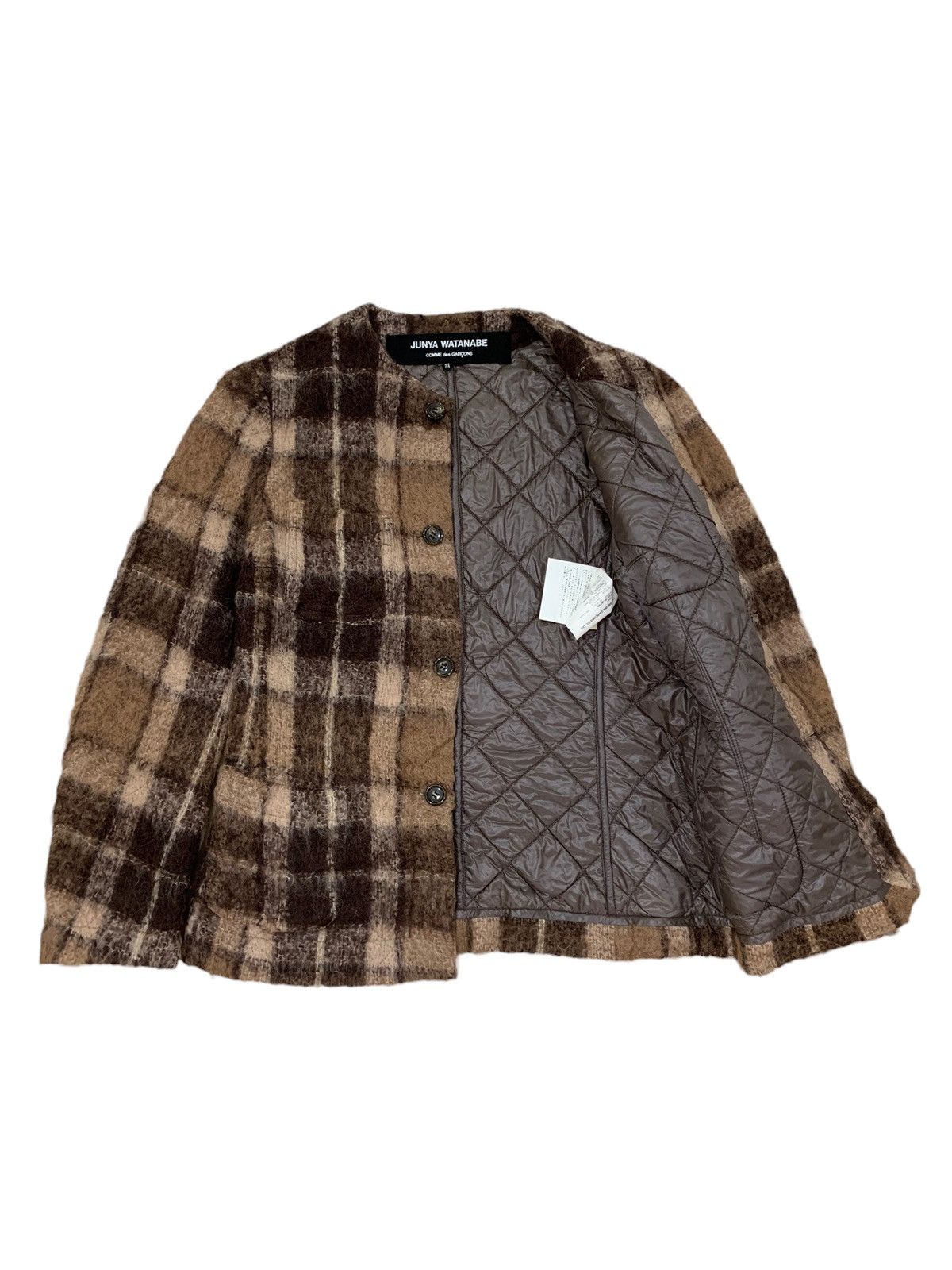 Comme des Garcons 🔥JUNYA WATANABE CDG F/W 05 MOHAIR WOOL TARTANS JACKET Size M / US 6-8 / IT 42-44 - 6 Thumbnail