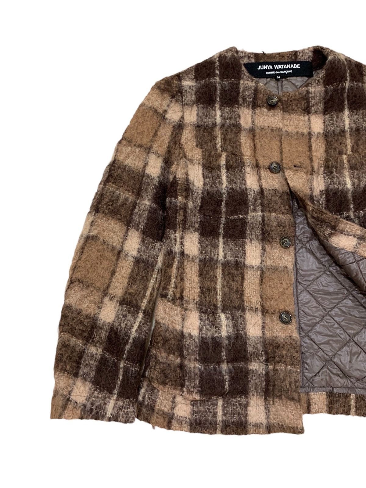 Comme des Garcons 🔥JUNYA WATANABE CDG F/W 05 MOHAIR WOOL TARTANS JACKET Size M / US 6-8 / IT 42-44 - 3 Thumbnail