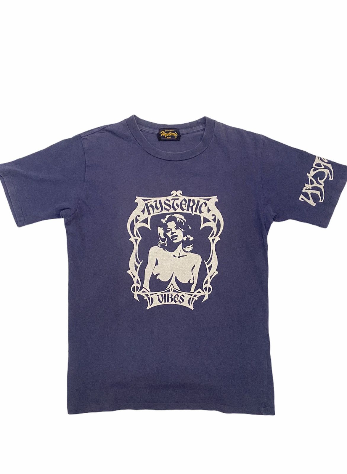 image of 90's Hysteric Glamour Vibes Tee in Faded Blue, Men's (Size Medium)