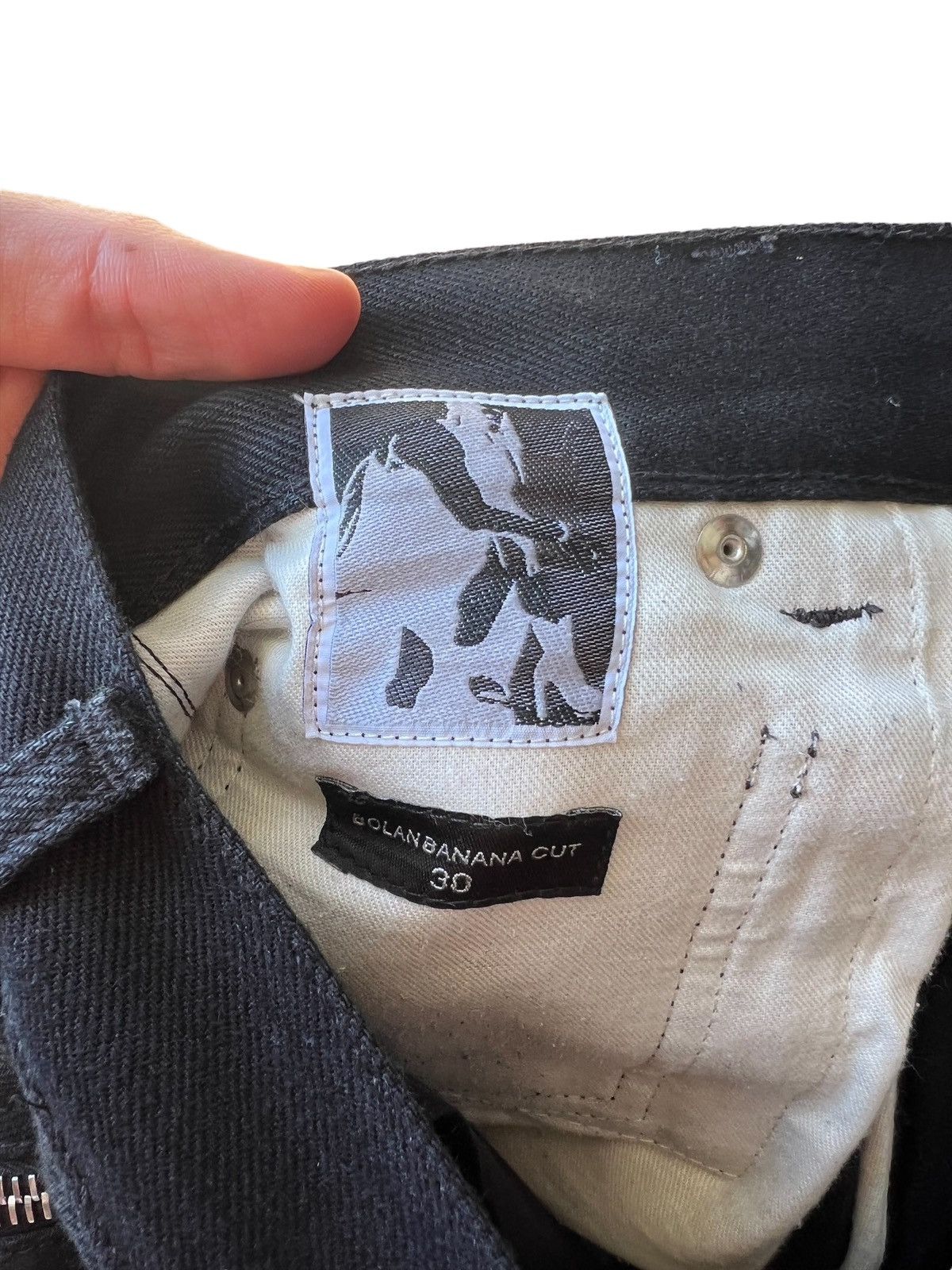 Rick Owens Banana Cut Bolan Denim Size US 30 / EU 46 - 8 Thumbnail