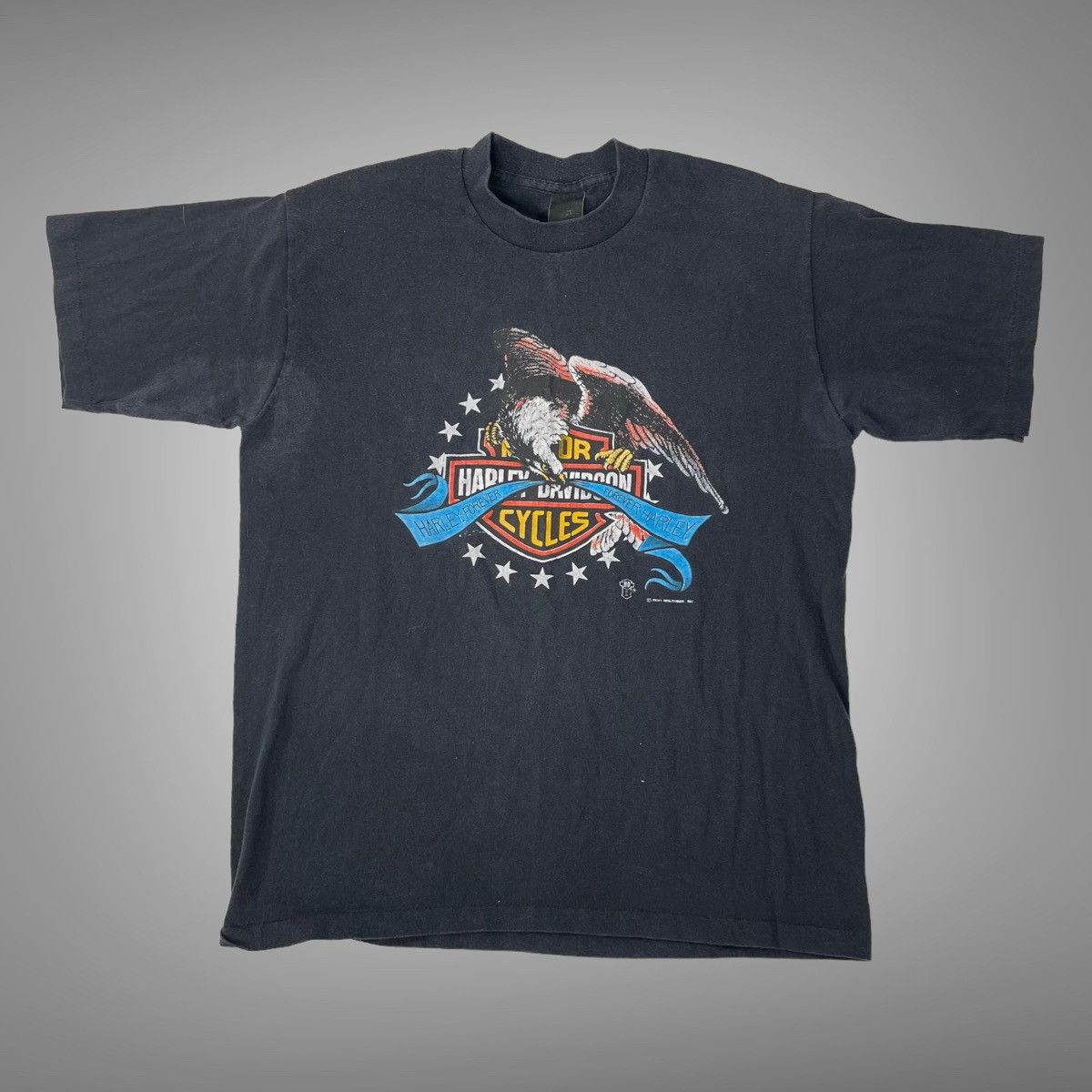 Harley Davidson × Vintage Vintage 1990 Harley Davidson single stitch t shirt Size US M / EU 48-50 / 2 - 1 Thumbnail
