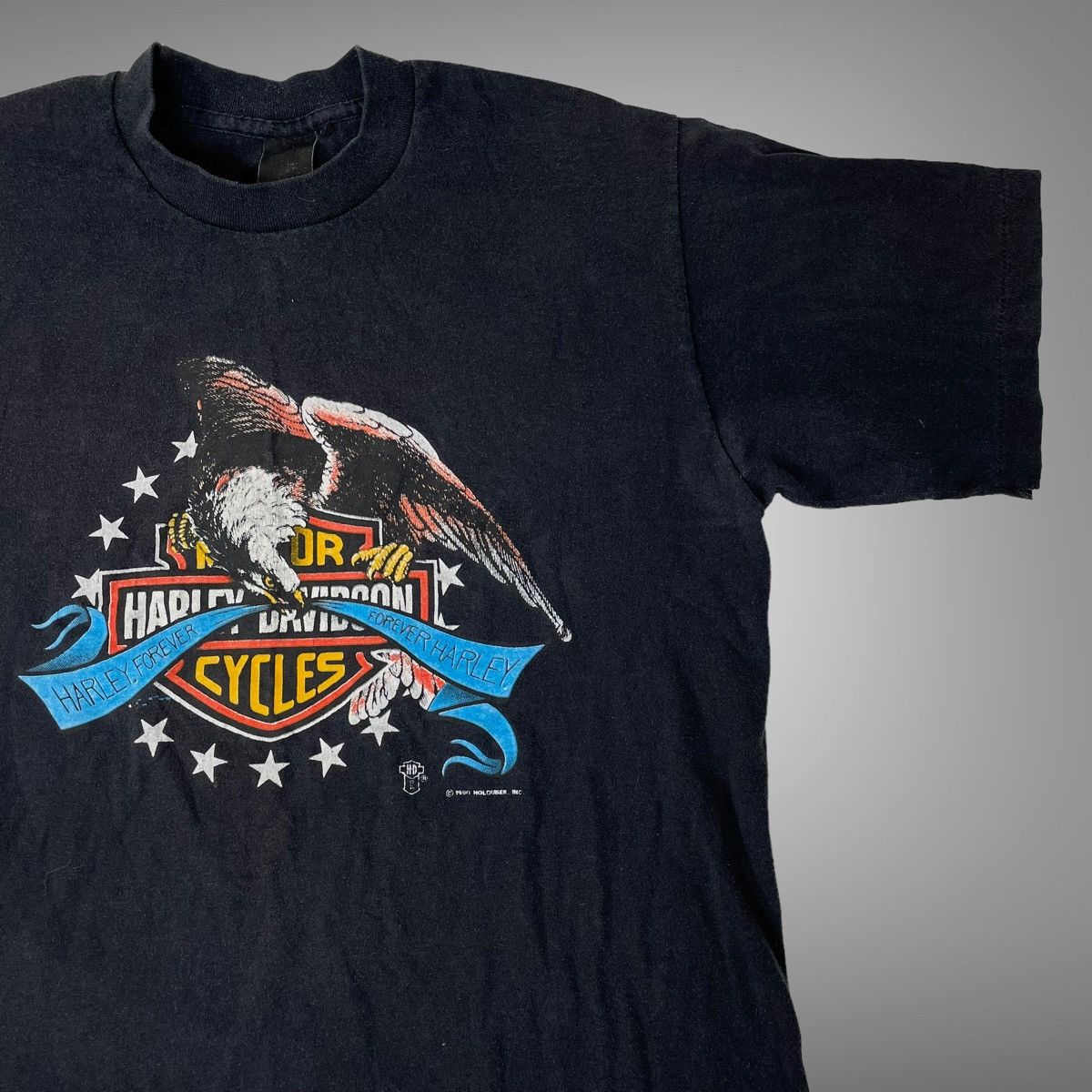Harley Davidson × Vintage Vintage 1990 Harley Davidson single stitch t shirt Size US M / EU 48-50 / 2 - 2 Thumbnail
