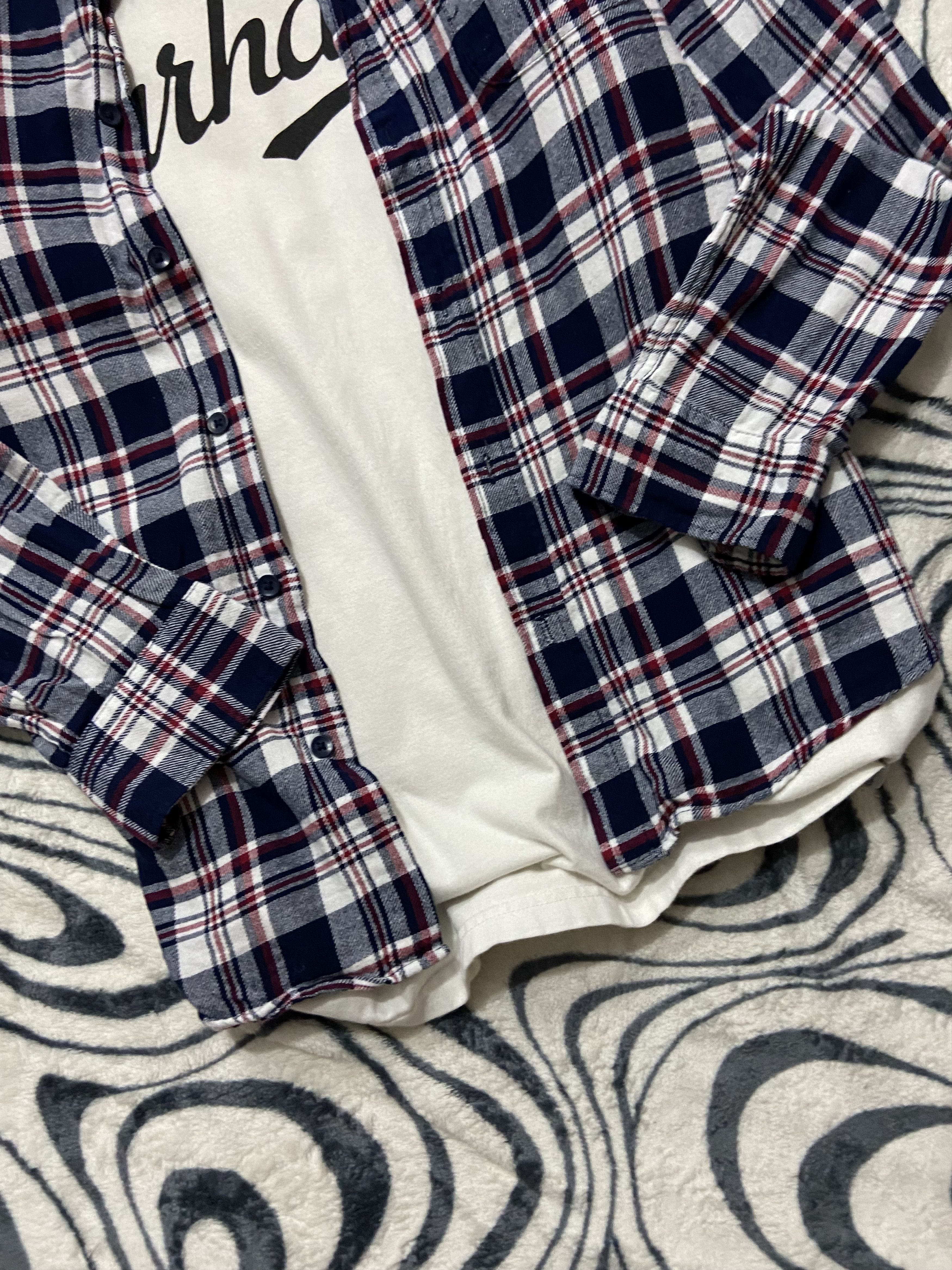 Flannel Vintage Flannel Plaid Shirt Travis style Size US L / EU 52-54 / 3 - 3 Thumbnail