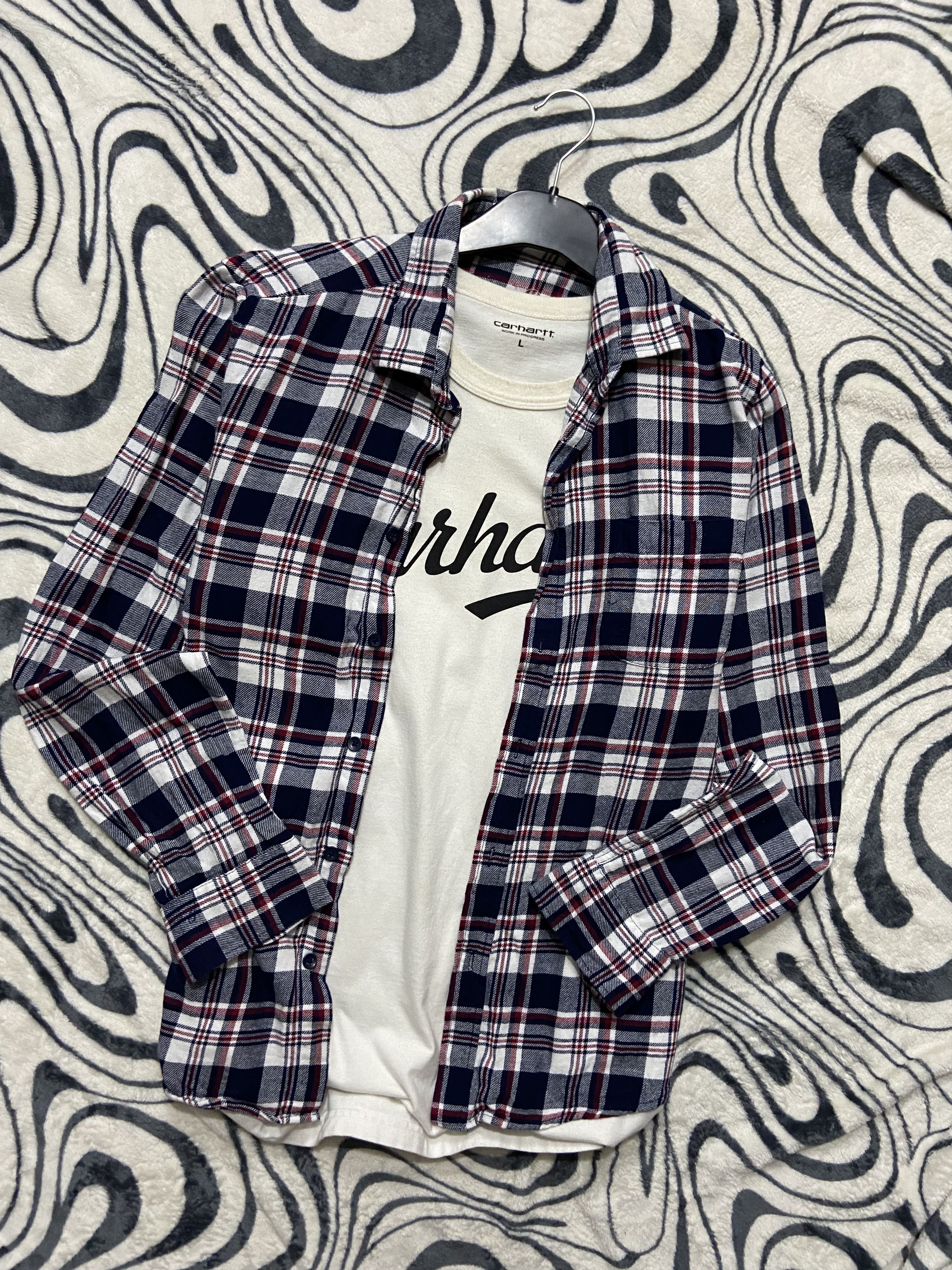 Flannel Vintage Flannel Plaid Shirt Travis style Size US L / EU 52-54 / 3 - 1 Thumbnail