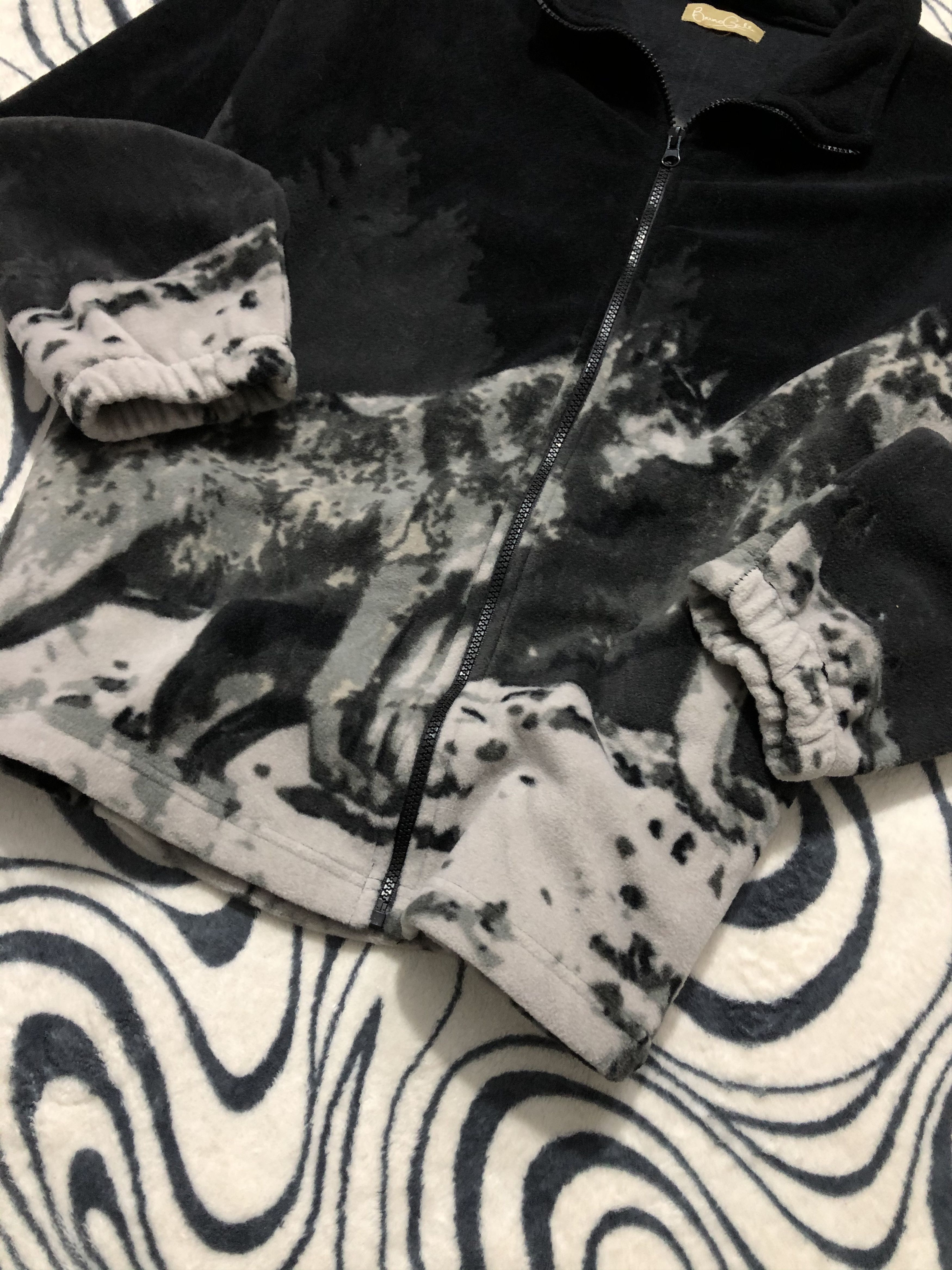 Vintage Vintage WOLF Fleece Jacket Size US L / EU 52-54 / 3 - 3 Thumbnail