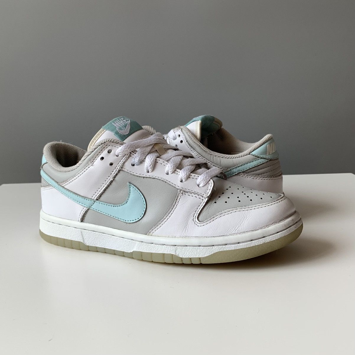 Nike 2005 Nike Dunk Low Ice Blue Neutral Grey White / Baby Blue Size US 7 / IT 37 - 10 Thumbnail