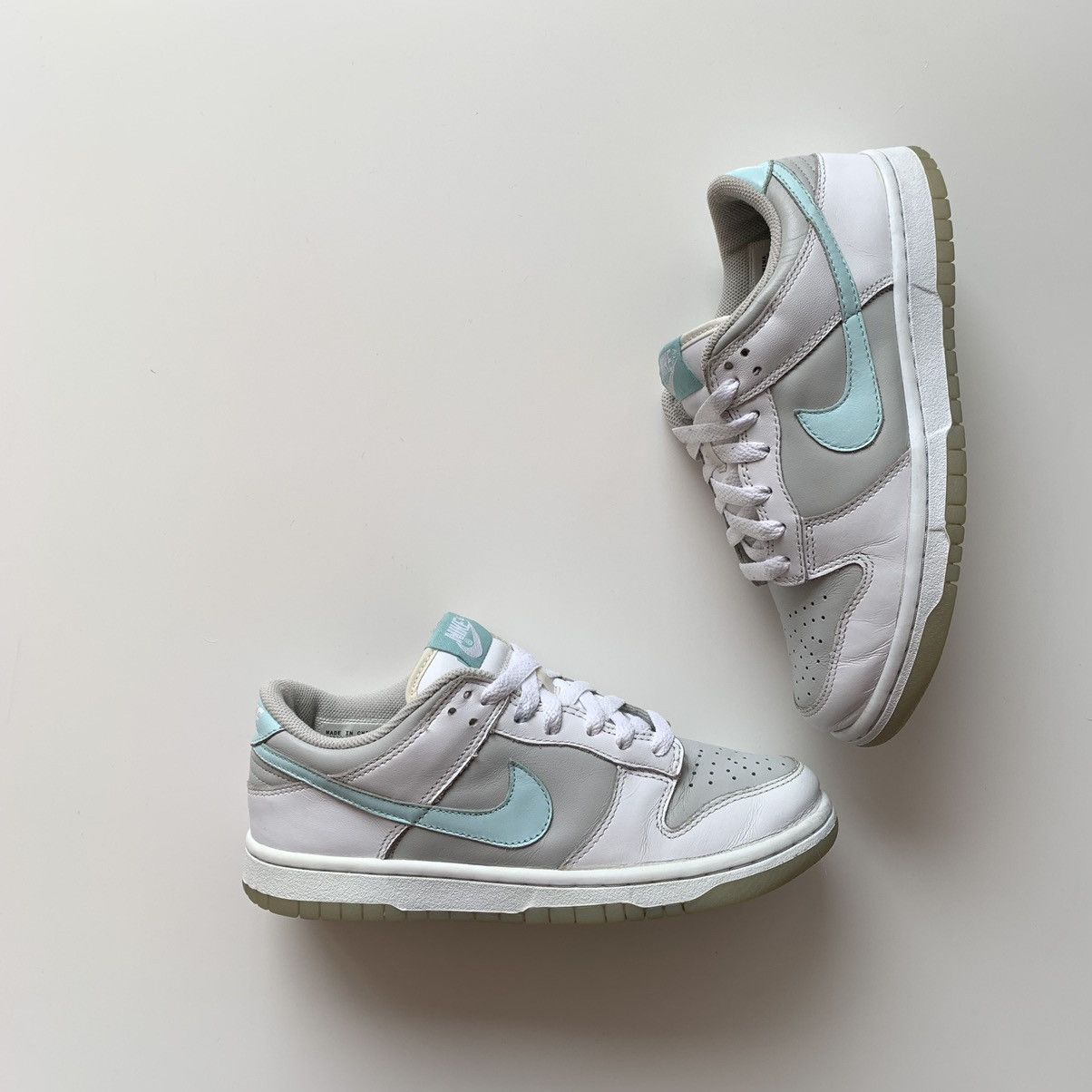 image of 2005 Nike Dunk Low Ice Blue Neutral Grey White / Baby Blue Shoes, Women's (Size 7)
