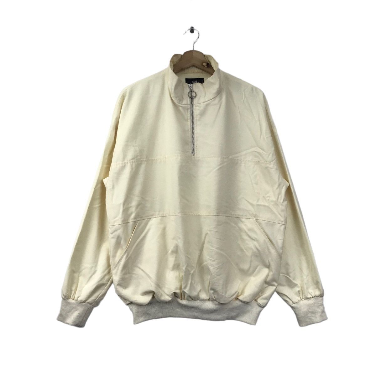 HARE HARE Japanese Brand Beige Half Zipper Sweatshirt Size US S / EU 44-46 / 1 - 1 Thumbnail