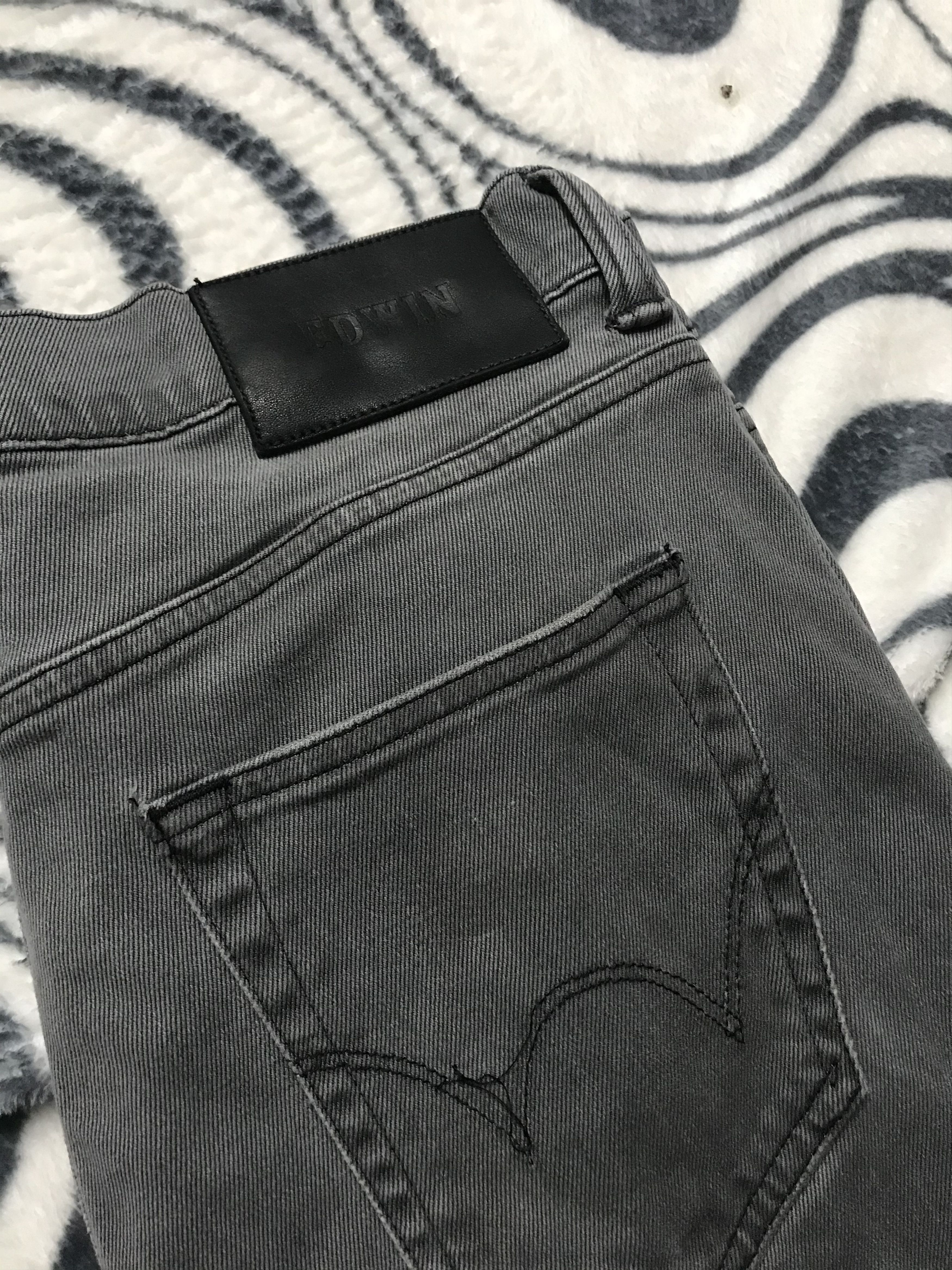 Edwin × Japanese Brand Edwin Mens Distressed Denim Pants Jeans Slim Fit Size US 32 / EU 48 - 2 Thumbnail
