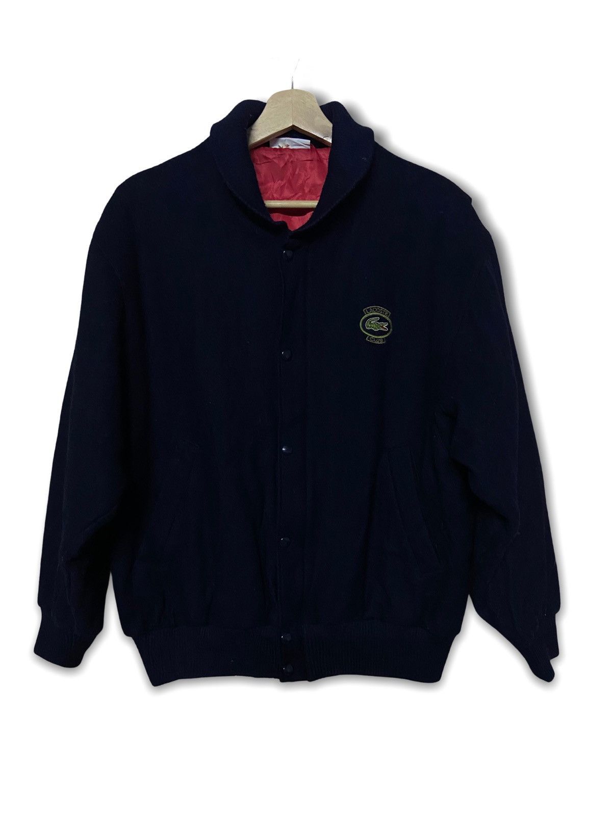 Lacoste × Vintage Vintage Lacoste Club Wool Bomber Jacket Size US L / EU 52-54 / 3 - 1 Thumbnail