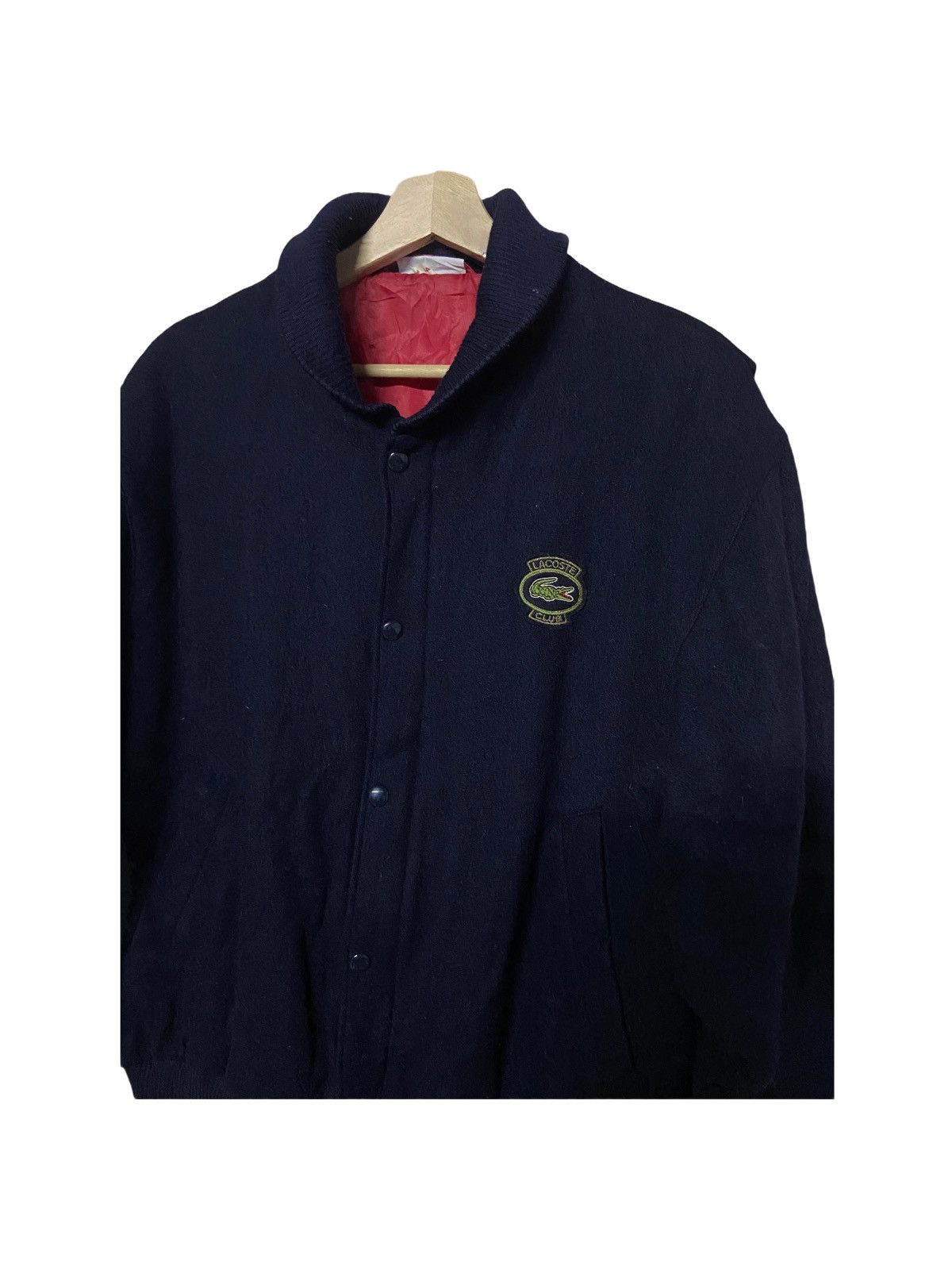 Lacoste × Vintage Vintage Lacoste Club Wool Bomber Jacket Size US L / EU 52-54 / 3 - 3 Thumbnail