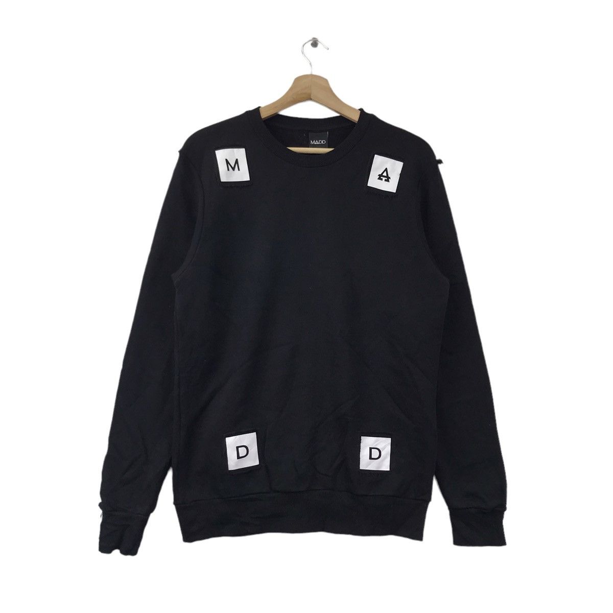 Vintage MADD Italian Brand Black Sweatshirt Size US M / EU 48-50 / 2 - 1 Thumbnail