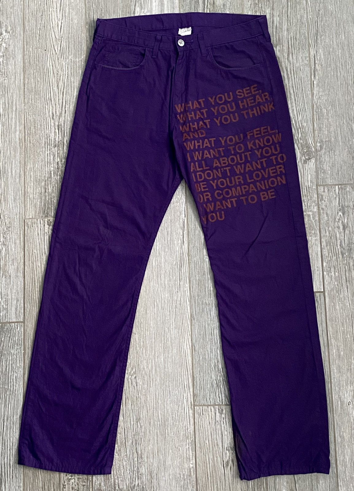 Junya watanabe ad2001 junya watanabe sample poem purple rare runway
