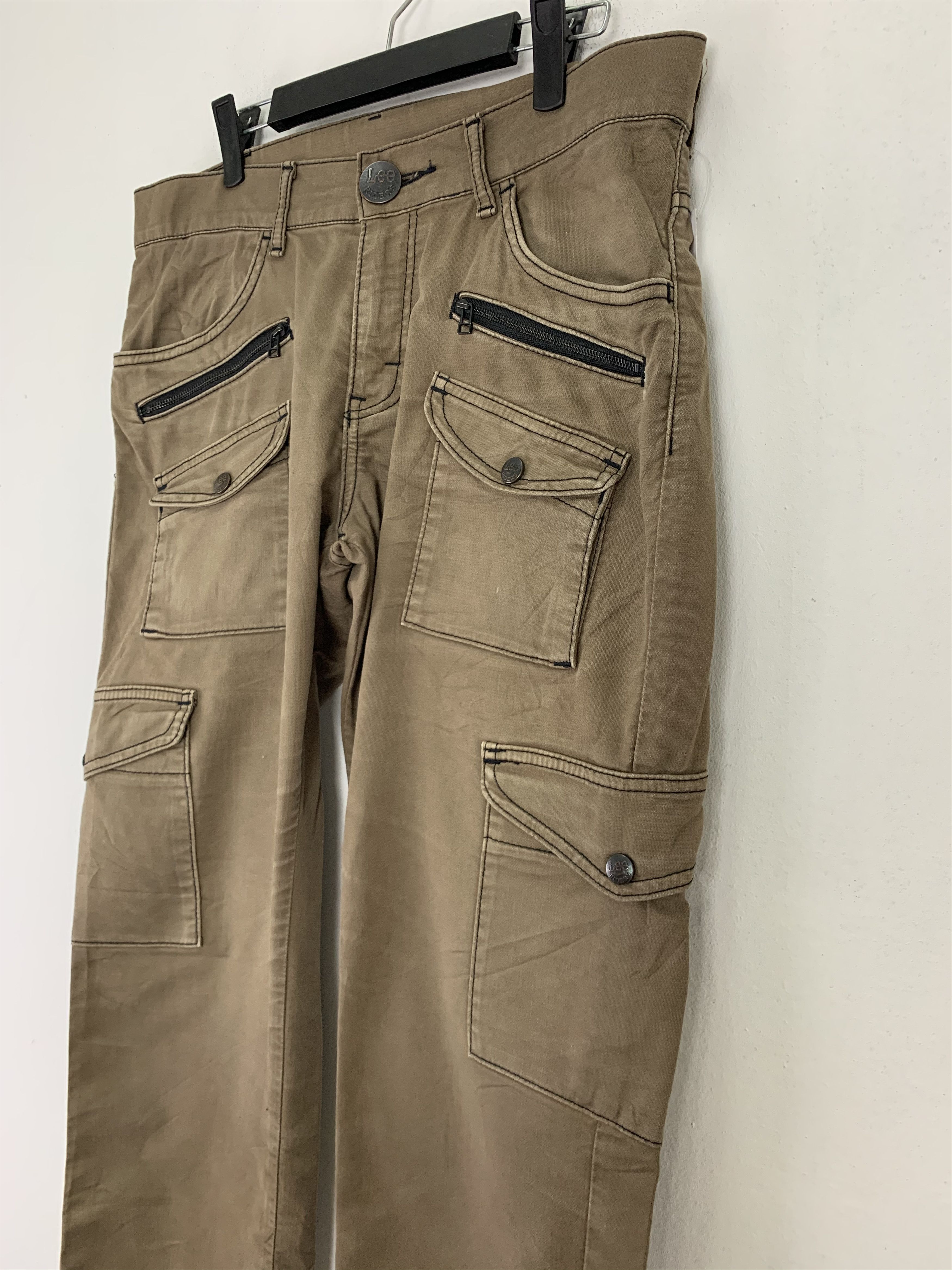 Japanese Brand Lee Riders Cargo Pants Multipocket buckle belt Streetwear Size US 31 - 4 Thumbnail