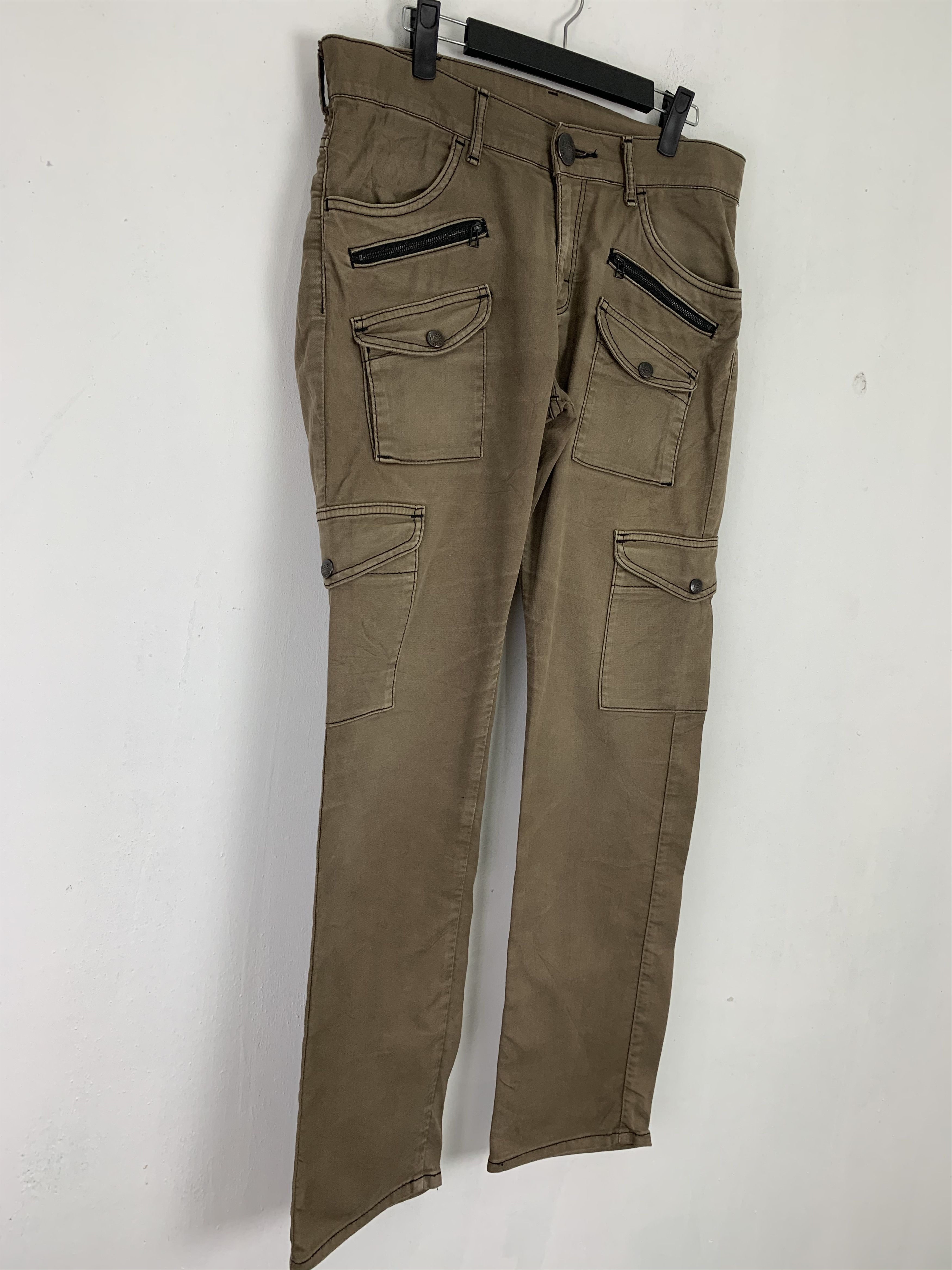 Japanese Brand Lee Riders Cargo Pants Multipocket buckle belt Streetwear Size US 31 - 6 Thumbnail