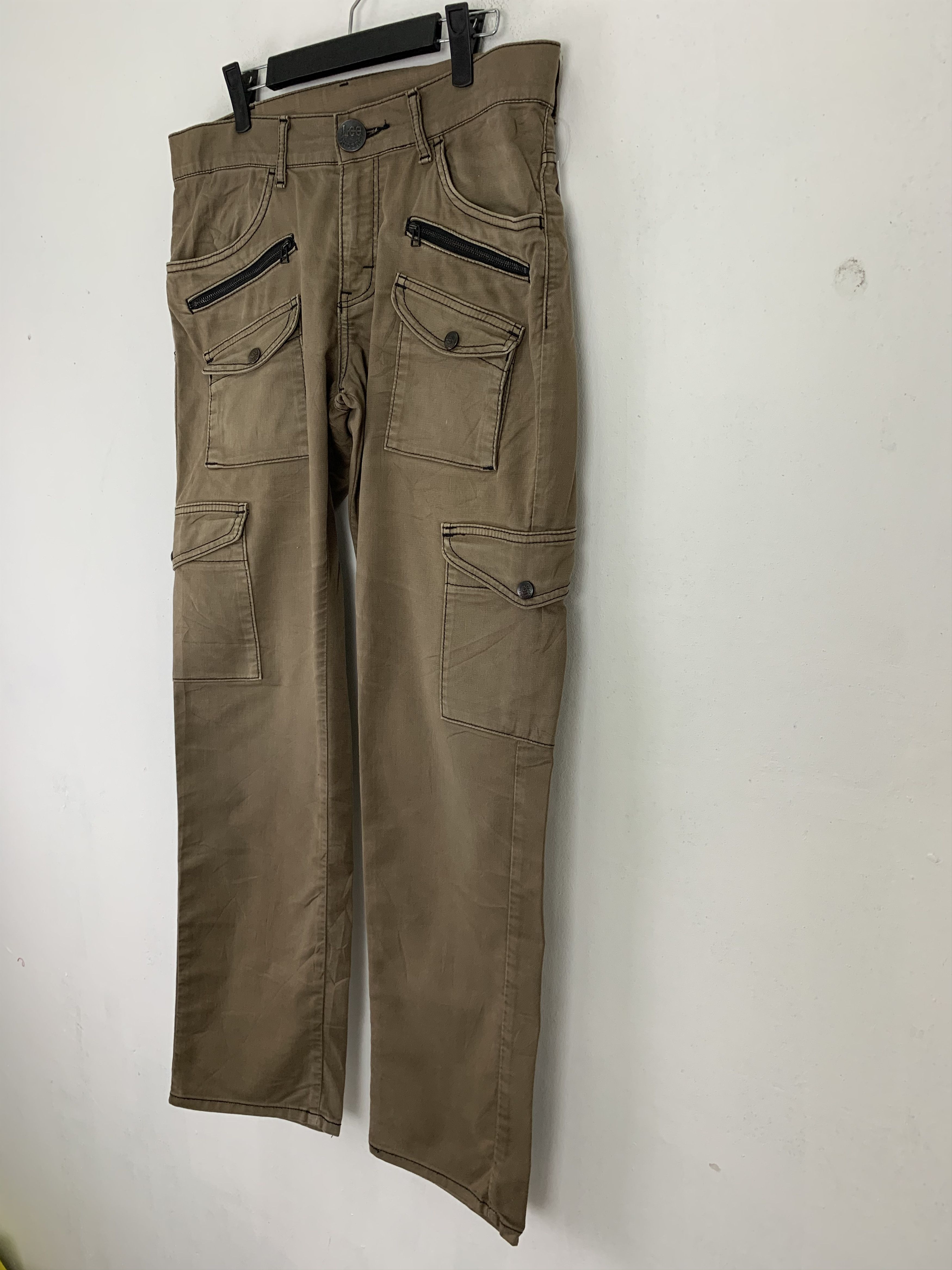 Japanese Brand Lee Riders Cargo Pants Multipocket buckle belt Streetwear Size US 31 - 9 Thumbnail