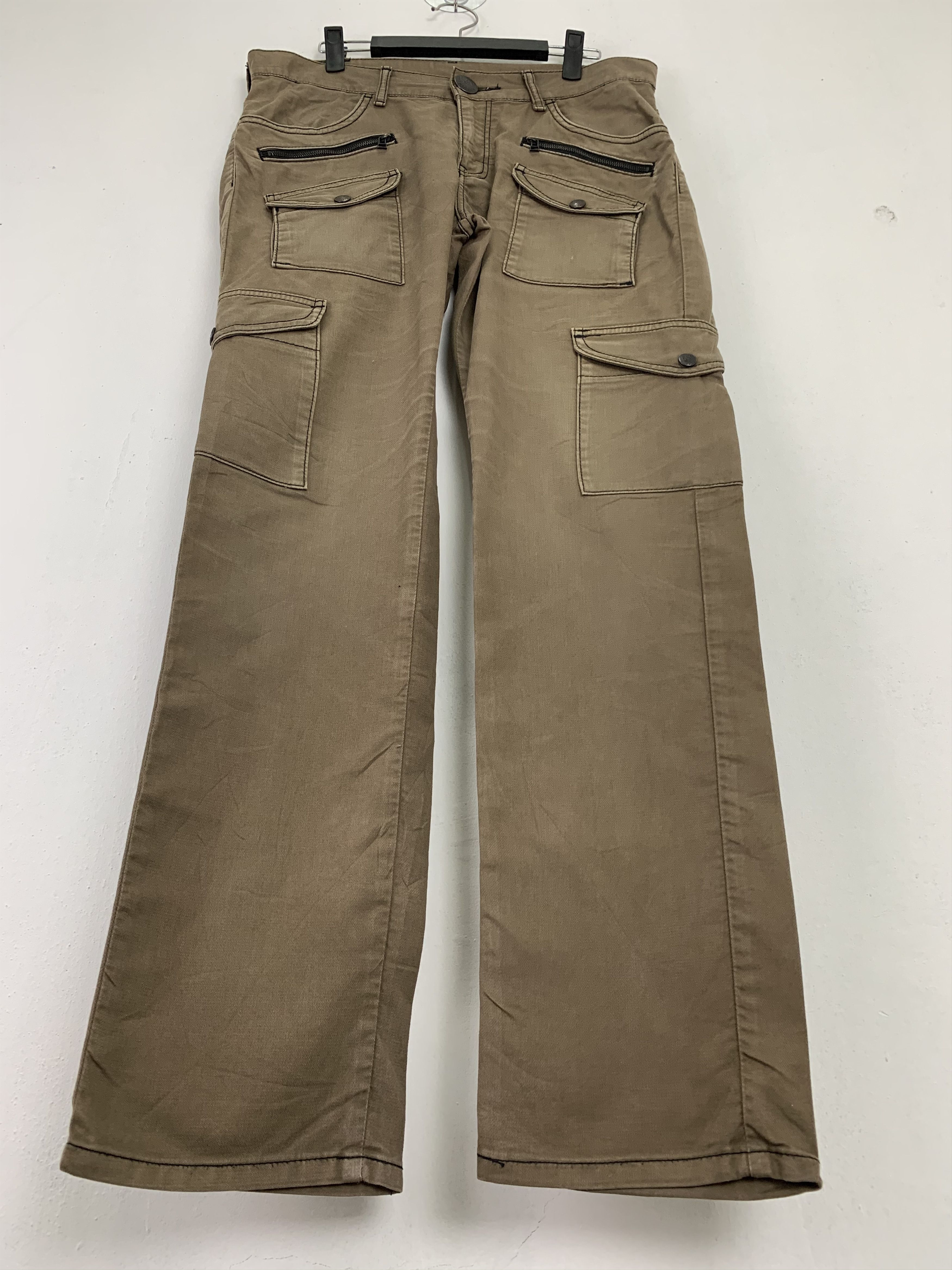 Japanese Brand Lee Riders Cargo Pants Multipocket buckle belt Streetwear Size US 31 - 8 Thumbnail