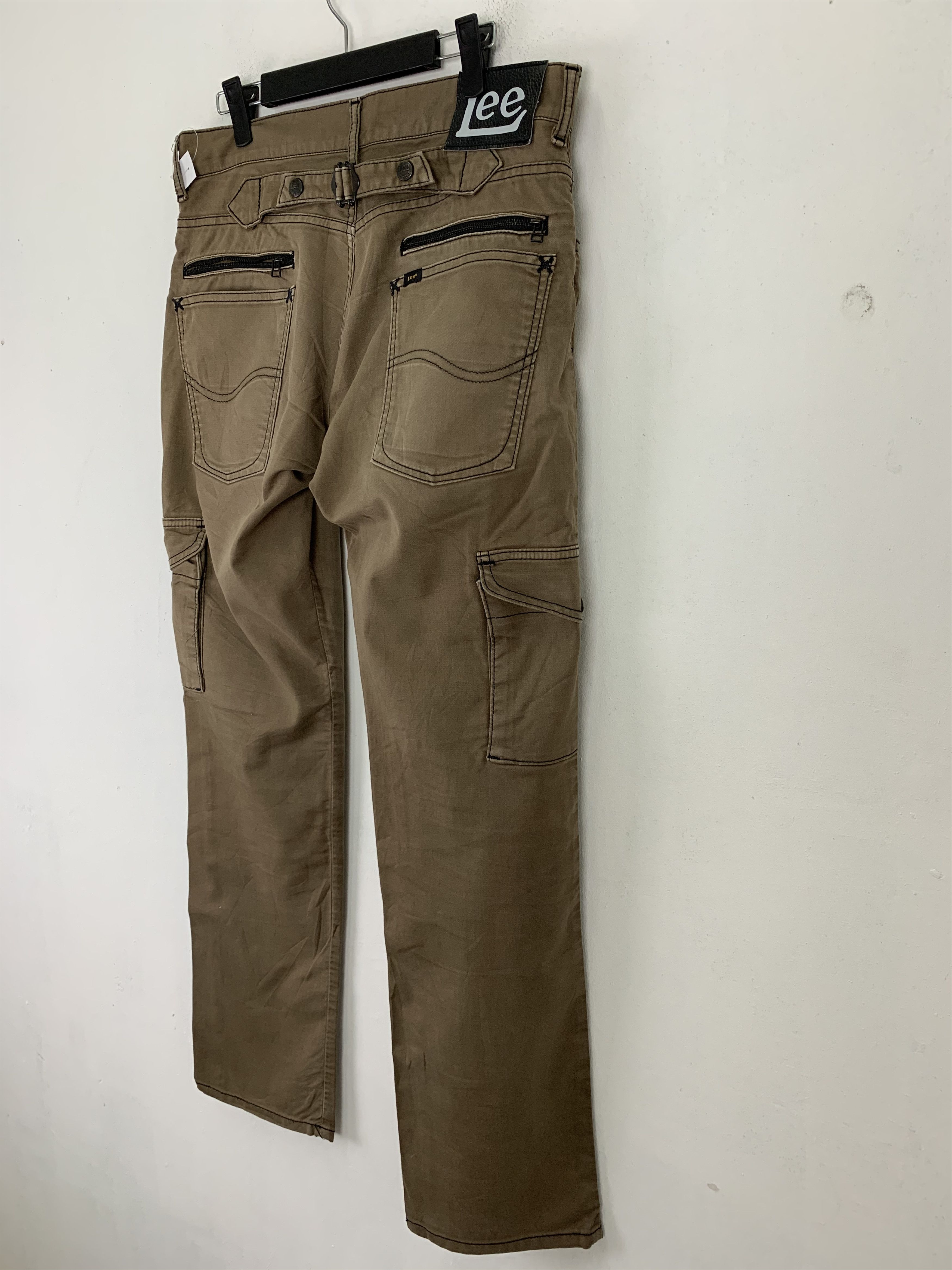 Japanese Brand Lee Riders Cargo Pants Multipocket buckle belt Streetwear Size US 31 - 18 Thumbnail