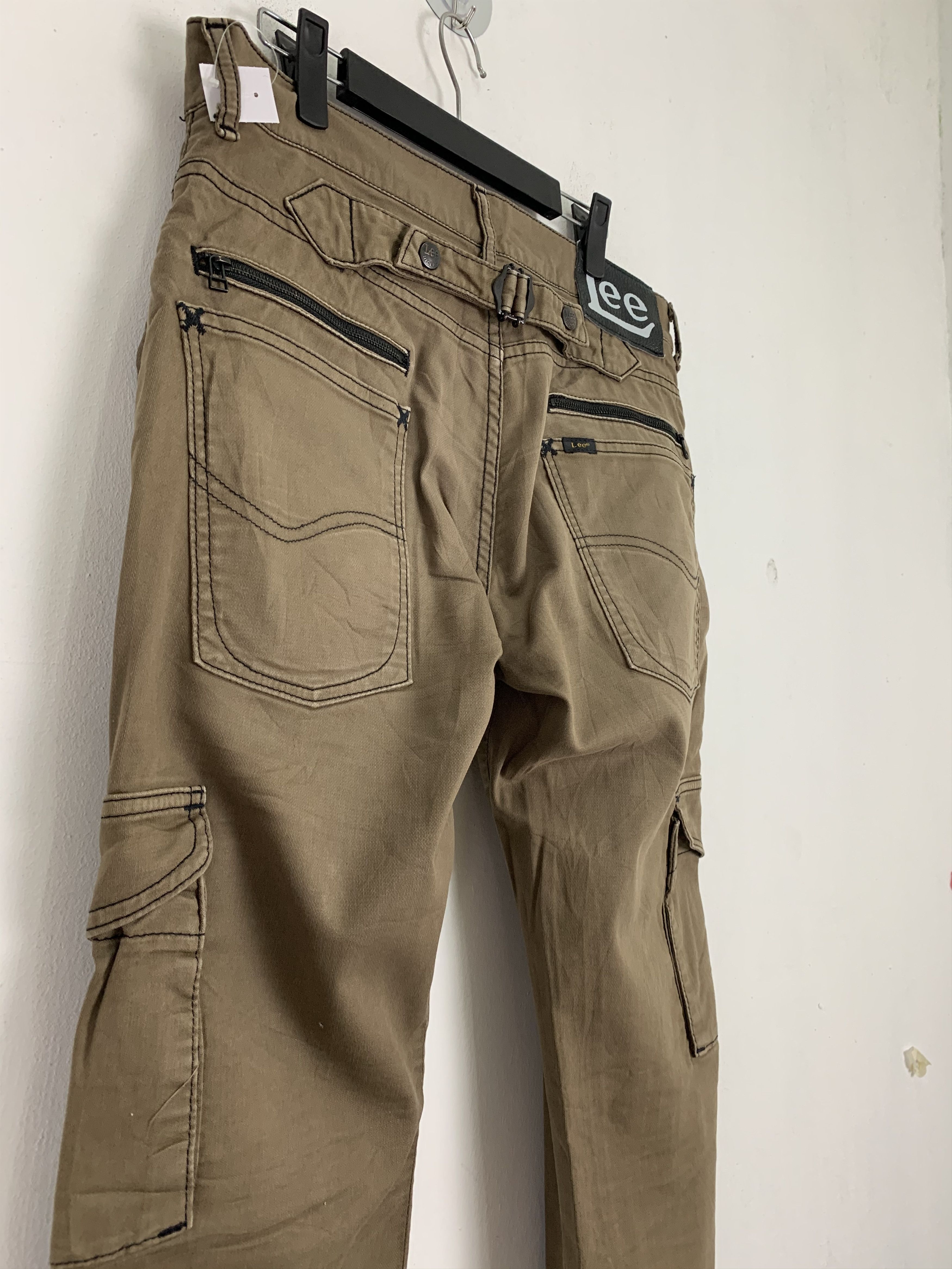 Japanese Brand Lee Riders Cargo Pants Multipocket buckle belt Streetwear Size US 31 - 19 Thumbnail