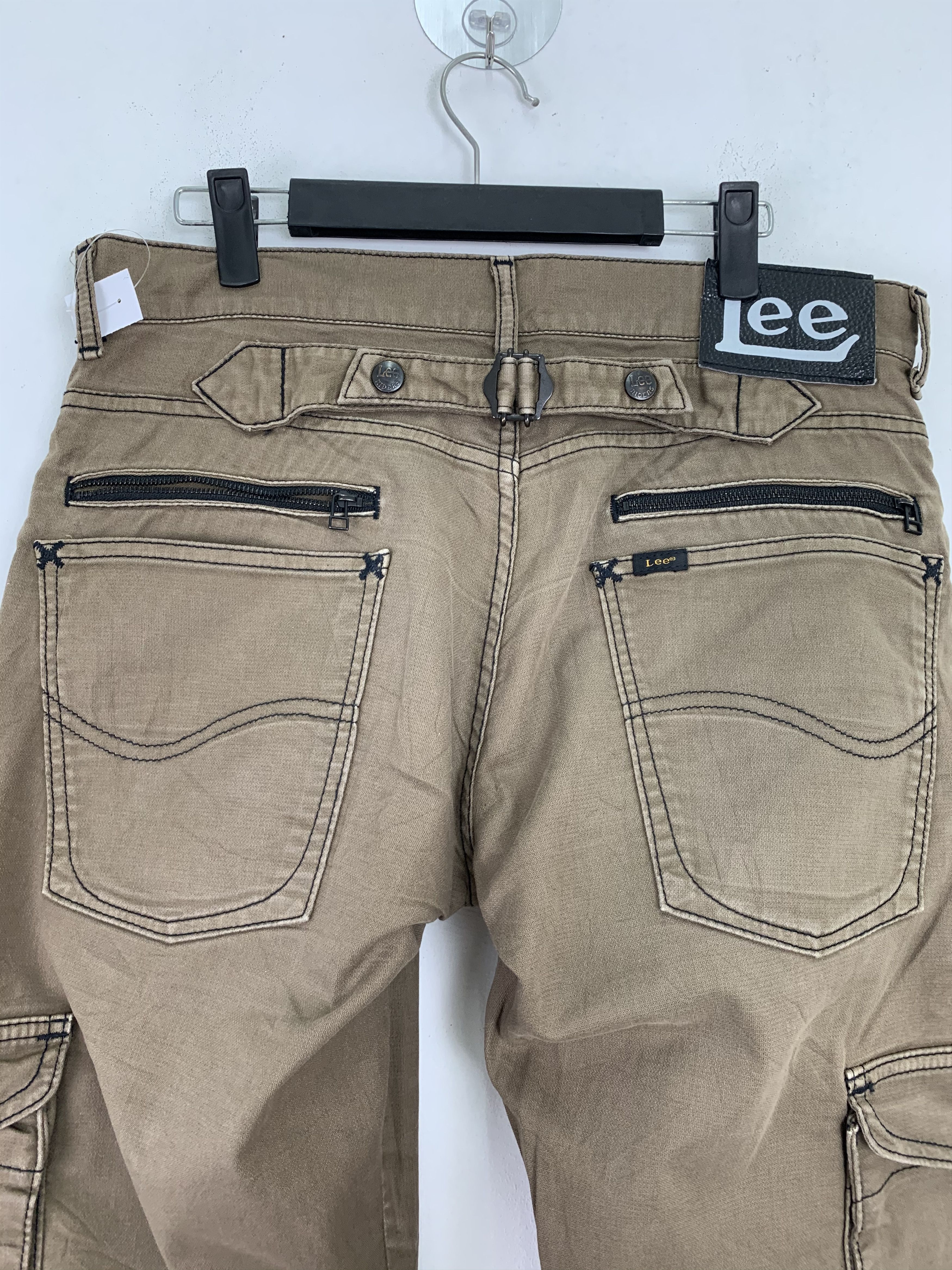 Japanese Brand Lee Riders Cargo Pants Multipocket buckle belt Streetwear Size US 31 - 16 Thumbnail