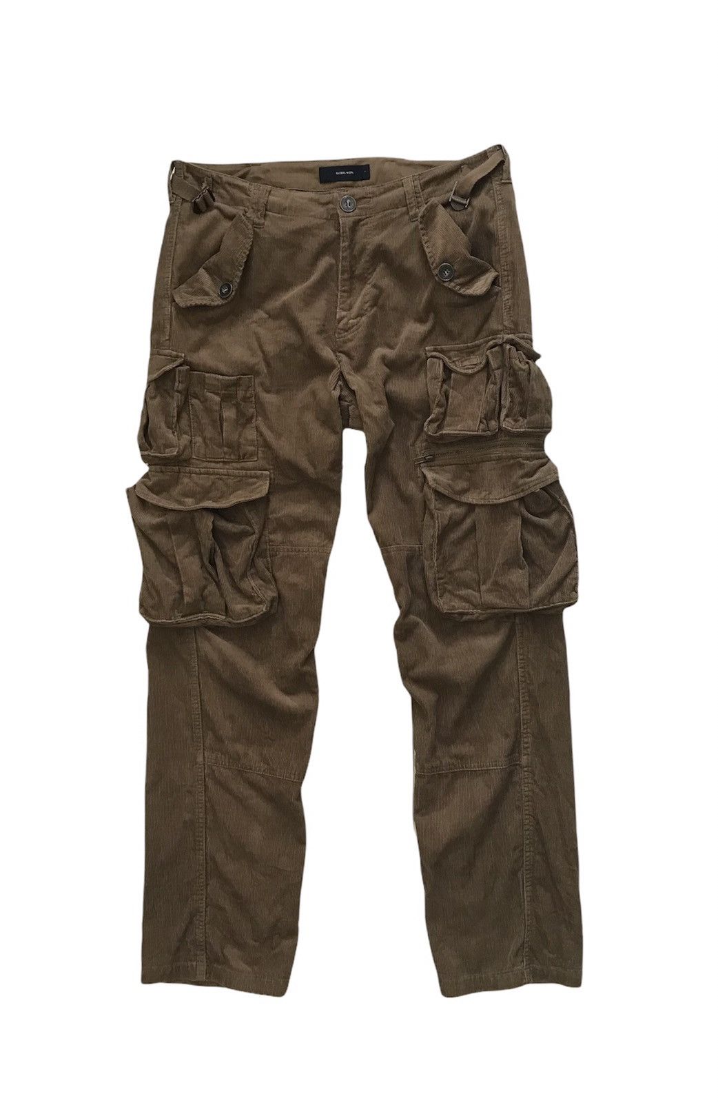 Designer × Global Work × Japanese Brand Rare Corduroy Multi Pocket Cargo Pants Size US 34 / EU 50 - 1 Thumbnail