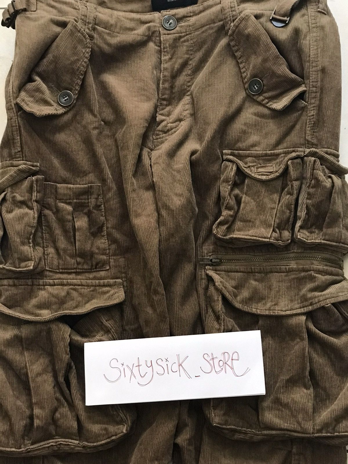 Designer × Global Work × Japanese Brand Rare Corduroy Multi Pocket Cargo Pants Size US 34 / EU 50 - 8 Thumbnail