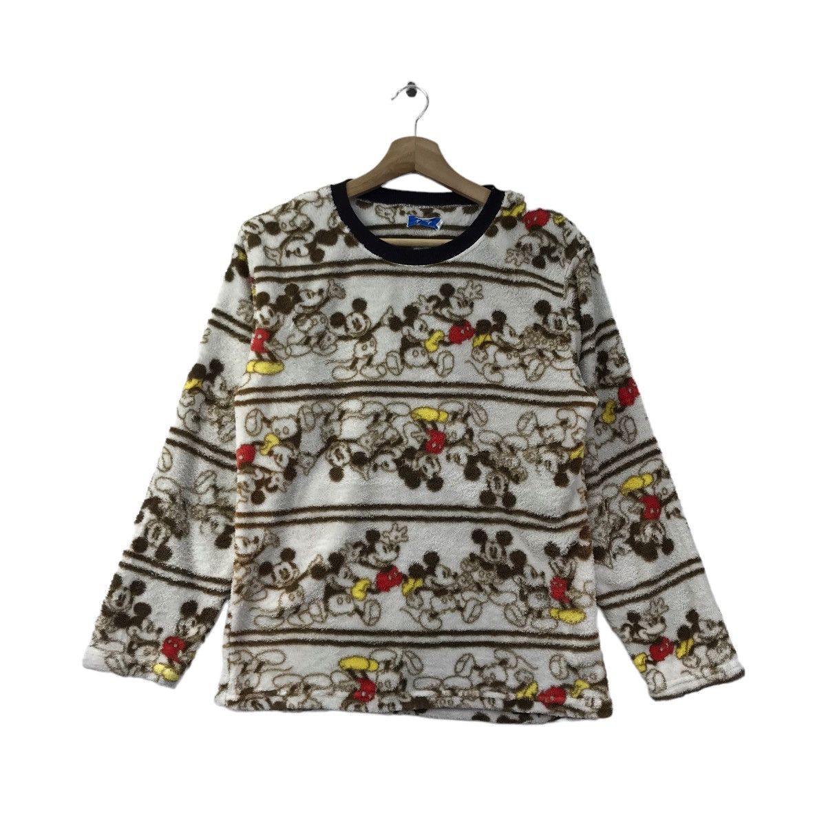 Disney DISNEY MICKEY MOUSE Overprint Sherpa Fleece Sweatshirt Size US S / EU 44-46 / 1 - 1 Thumbnail
