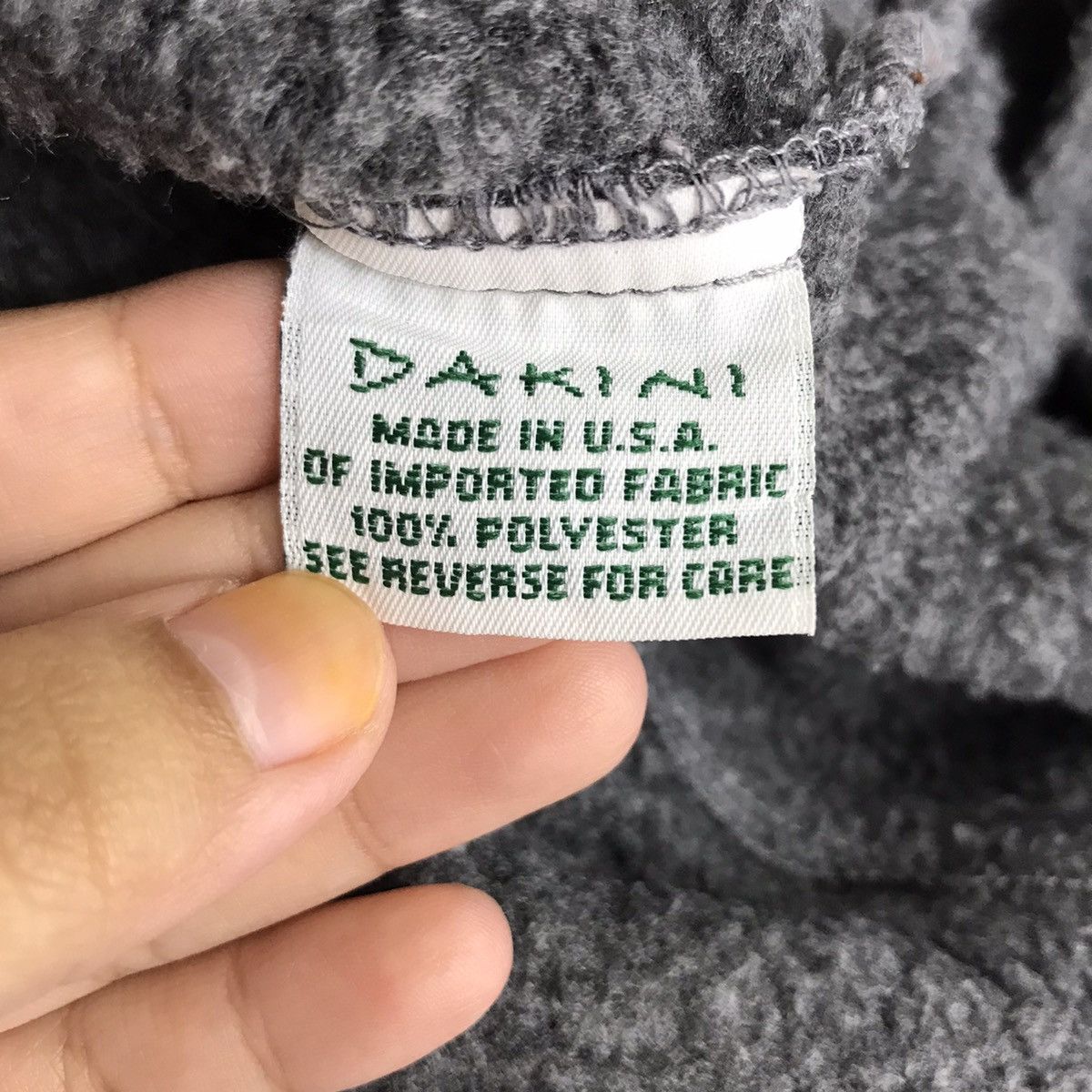 Vintage DAKINI USA Grey Half Zipper Fleece Grey Sweatshirt Size US L / EU 52-54 / 3 - 4 Thumbnail