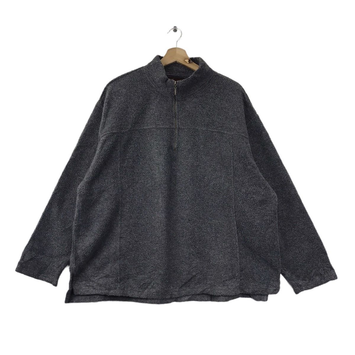 Vintage DAKINI USA Grey Half Zipper Fleece Grey Sweatshirt Size US L / EU 52-54 / 3 - 1 Thumbnail