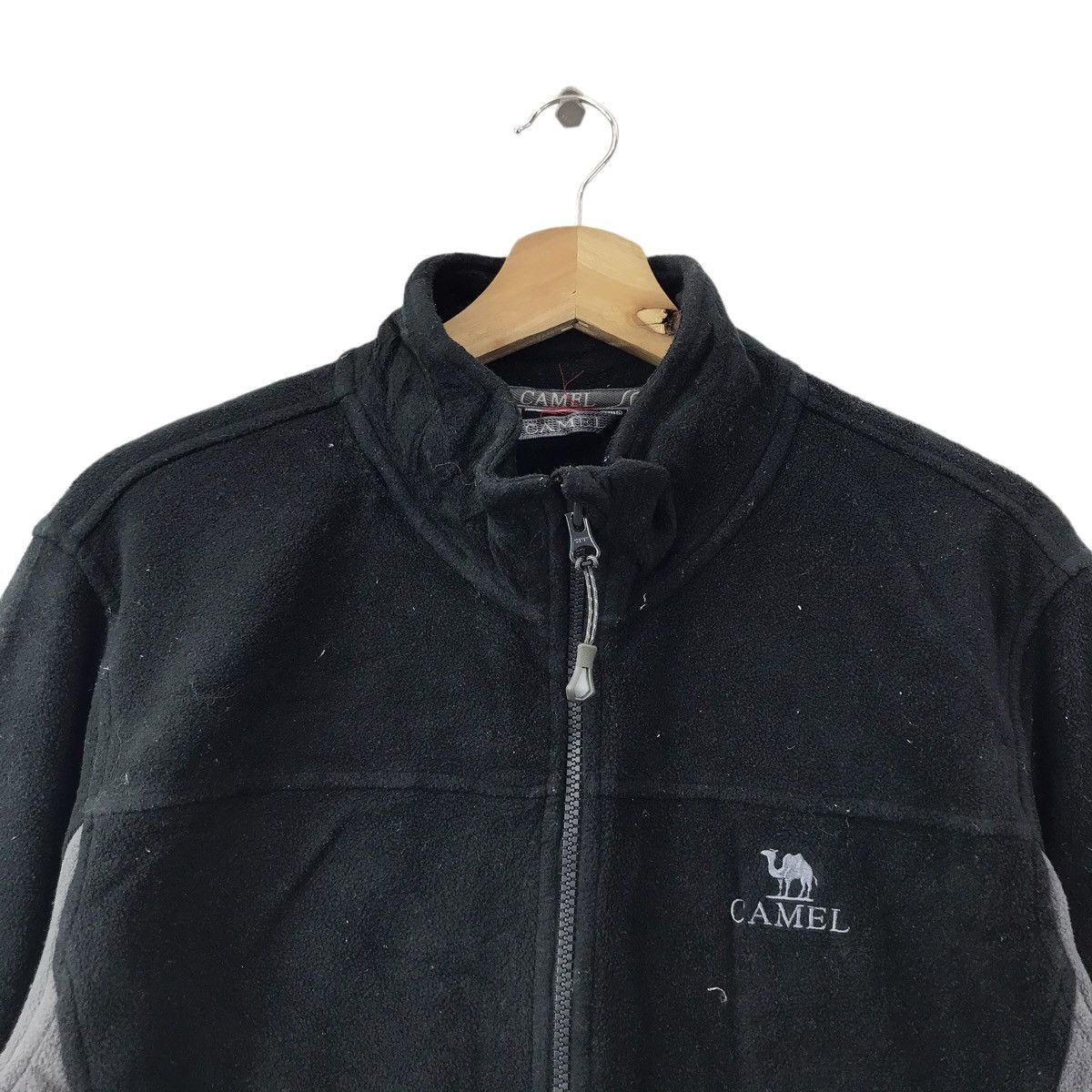 Camel CAMEL Black Grey Fleece Full Zipper Sweater Size US L / EU 52-54 / 3 - 2 Thumbnail