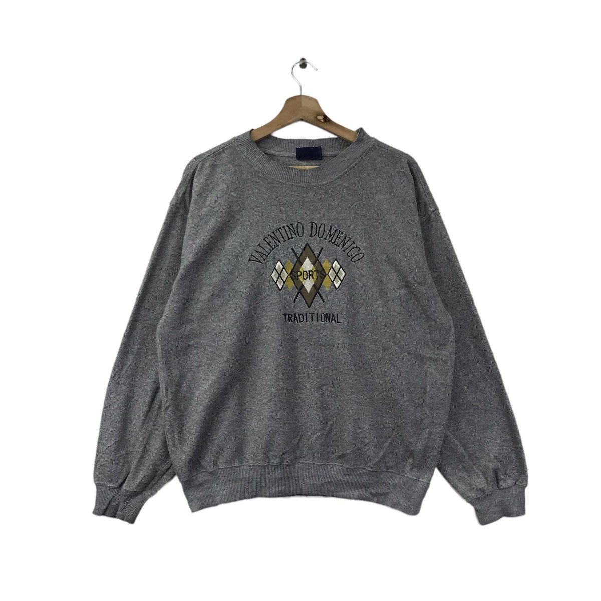 Vintage VALENTINO DOMENICO Sports Traditional Embroidered Sweatshirt Size US L / EU 52-54 / 3 - 1 Thumbnail