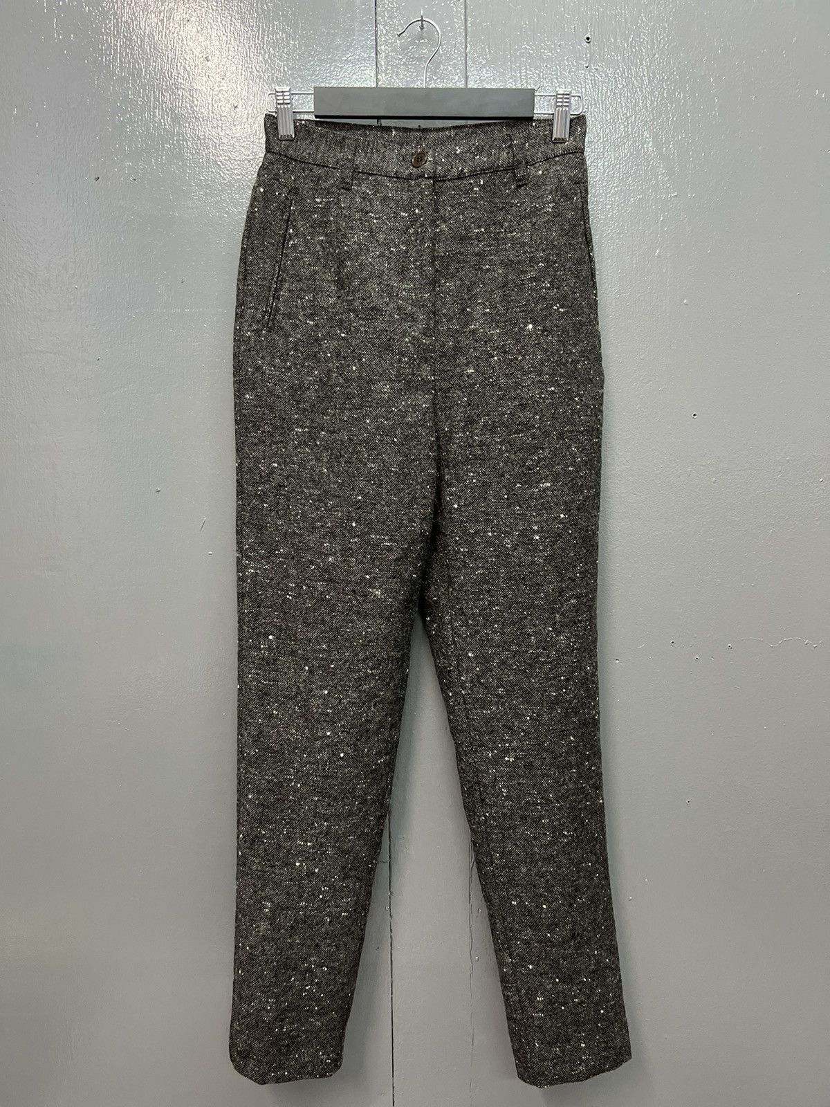 image of Avant Garde Stealsalpha Cubic Wool Galaxy Pants Size 26 in Brown, Men's