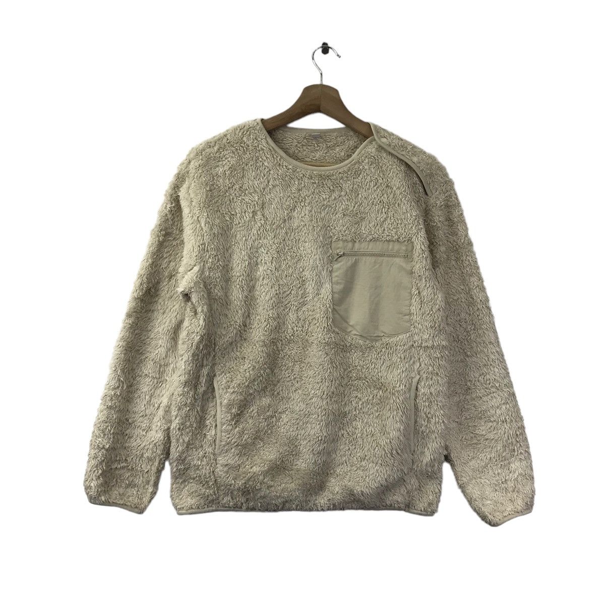 Uniqlo UNIQLO Retro-X Sherpa Fleece Cream Sweatshirt Size US XS / EU 42 / 0 - 1 Thumbnail