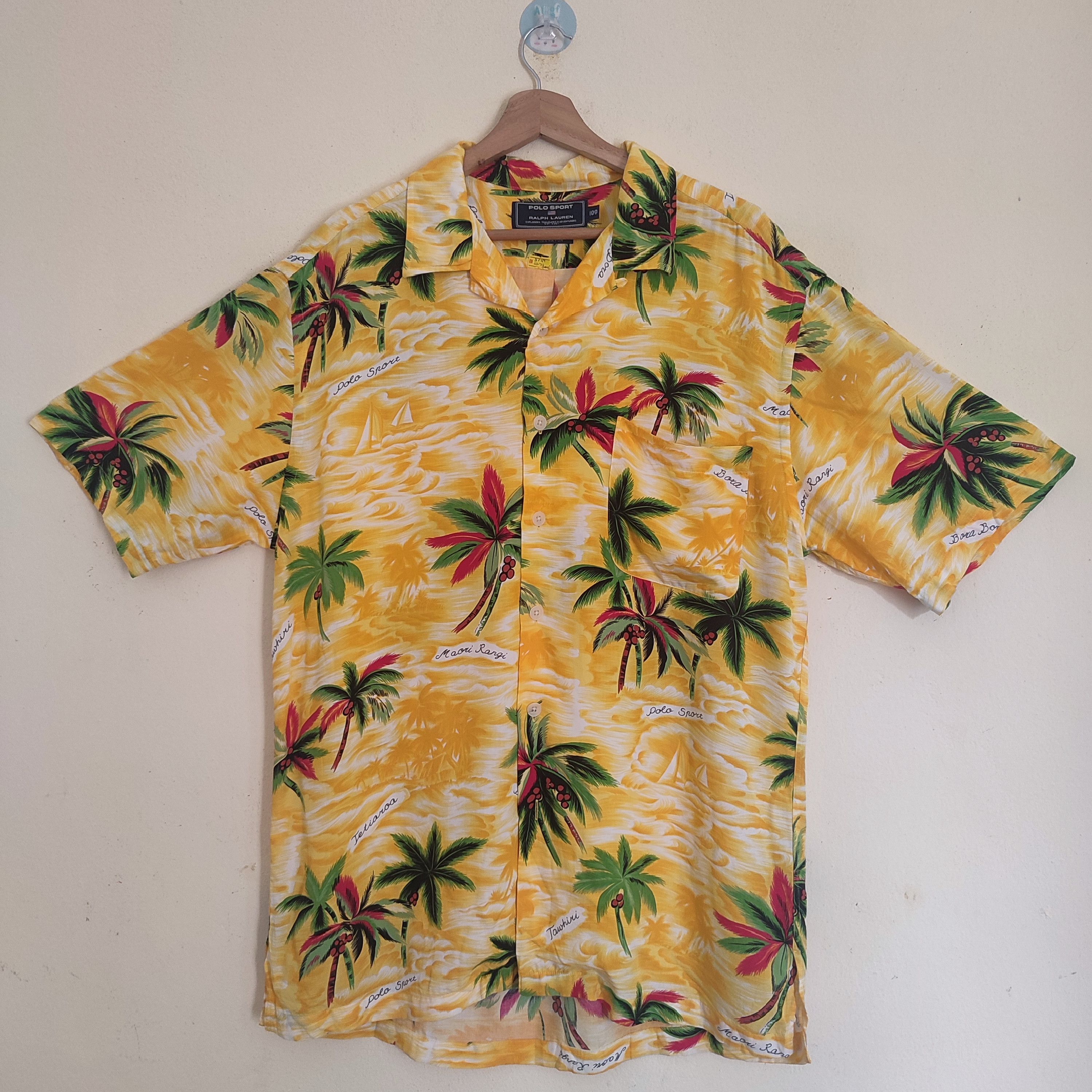 Polo Ralph Lauren × Vintage Summer Style POLO SPORTS Ralph Lauren Hawaiian Shirt Size US L / EU 52-54 / 3 - 1 Thumbnail
