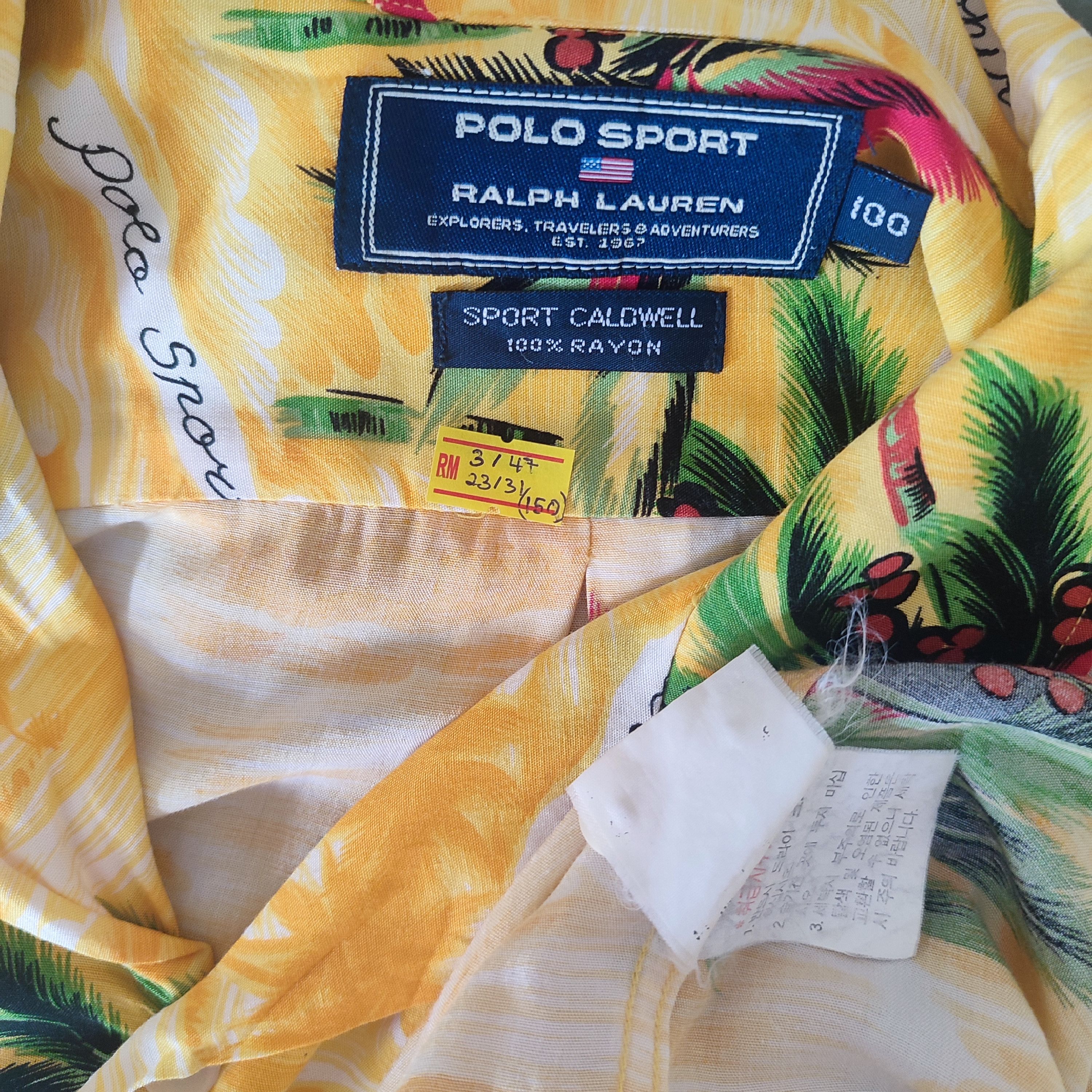 Polo Ralph Lauren × Vintage Summer Style POLO SPORTS Ralph Lauren Hawaiian Shirt Size US L / EU 52-54 / 3 - 6 Thumbnail