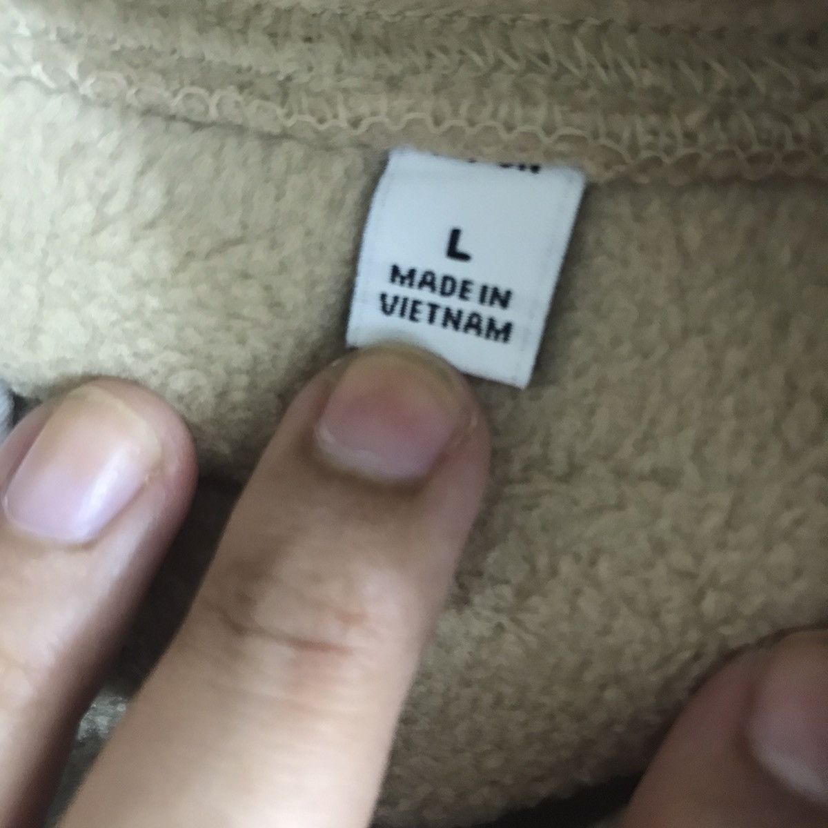 Uniqlo × White Mountaineering WHITE MOUNTAINEERING x UNIQLO Beige String Fleece Sweatshirt Size US L / EU 52-54 / 3 - 4 Thumbnail