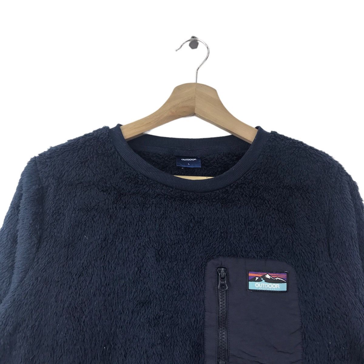 Vintage Vintage 90s OUTDOOR PRODUCT Sherpa SnapT Pocket Sweatshirt Size US L / EU 52-54 / 3 - 2 Thumbnail