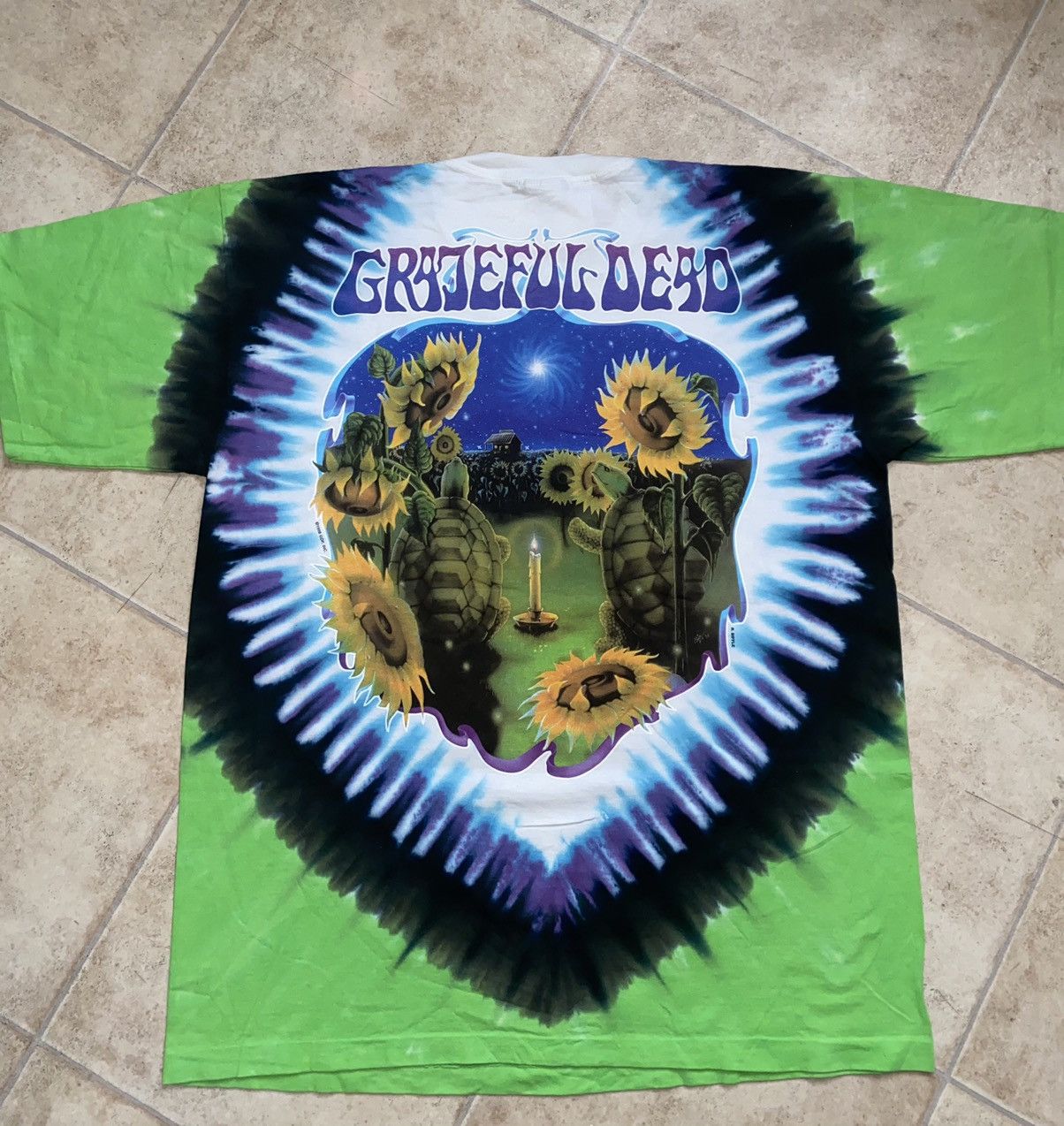 Flatbush Zombies × Grateful Dead × Vintage Liquid Blue 1998 USA Sunflower Terrapin Pleasures Supreme Size US XL / EU 56 / 4 - 7 Thumbnail