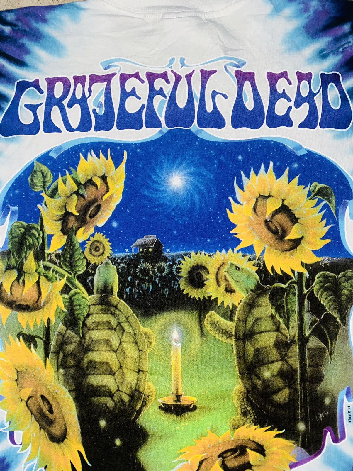 Flatbush Zombies × Grateful Dead × Vintage Liquid Blue 1998 USA Sunflower Terrapin Pleasures Supreme Size US XL / EU 56 / 4 - 6 Thumbnail