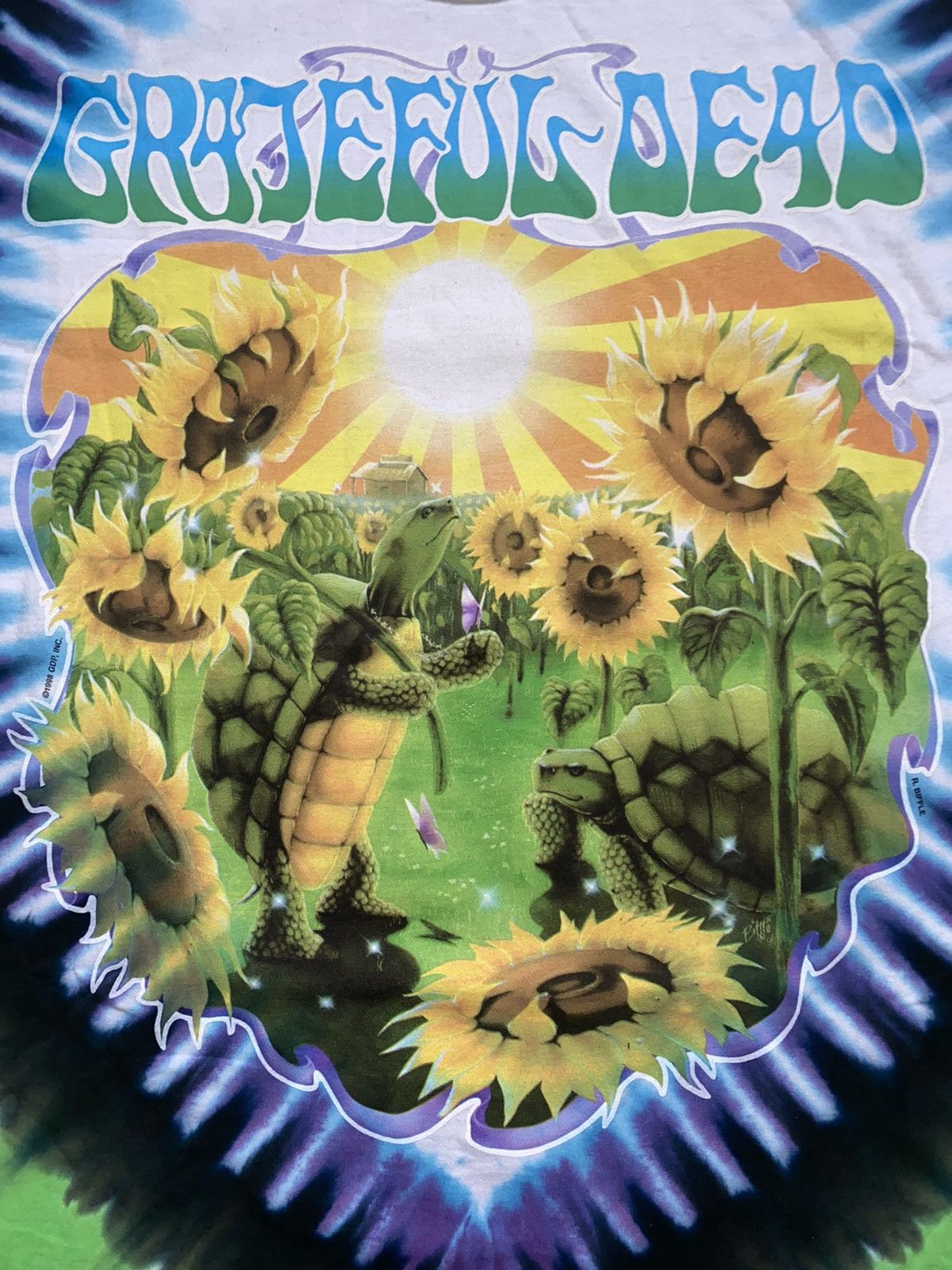Flatbush Zombies × Grateful Dead × Vintage Liquid Blue 1998 USA Sunflower Terrapin Pleasures Supreme Size US XL / EU 56 / 4 - 12 Thumbnail