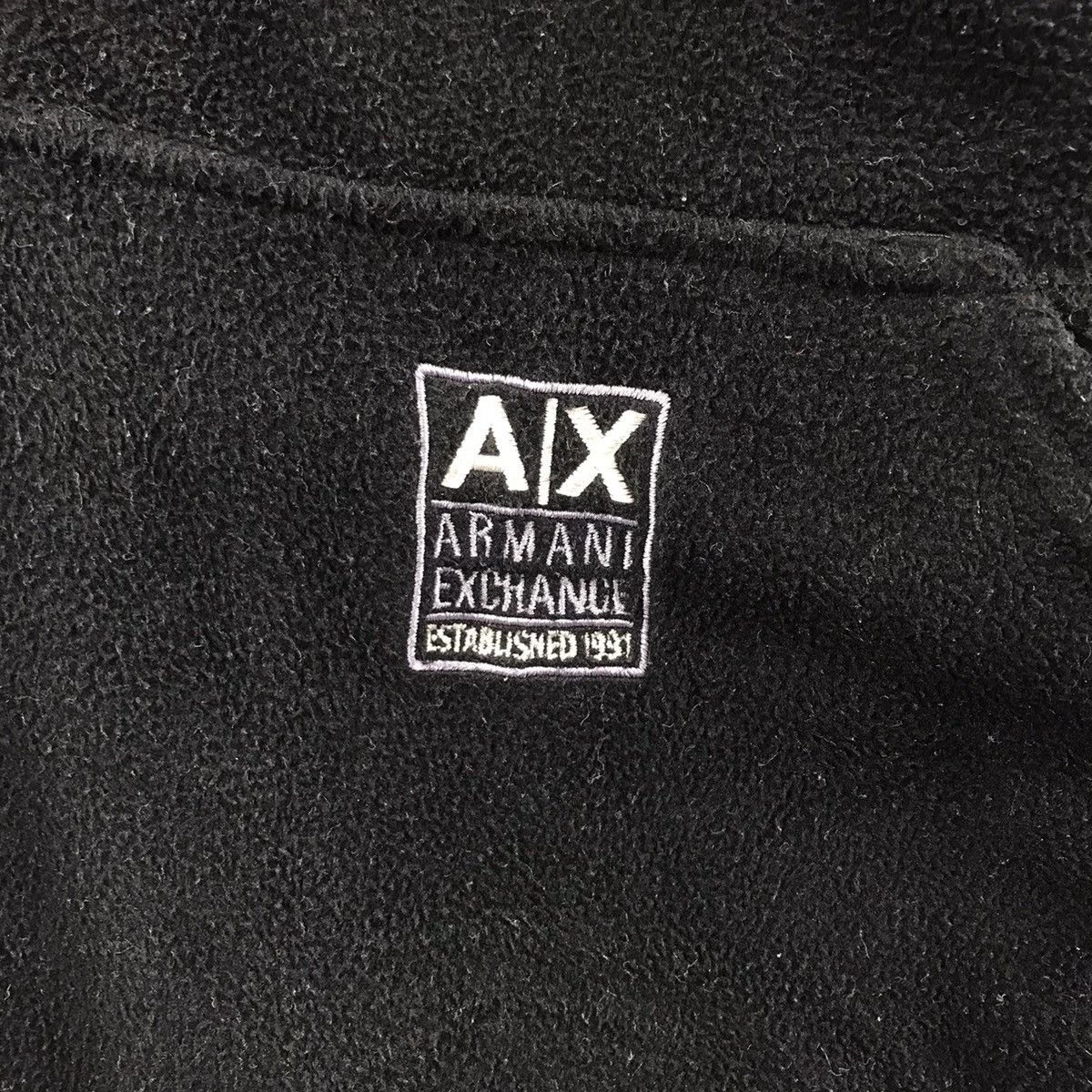Armani Exchange ARMANI EXCHANGE Embroidered Logo Black Fleece Hoodie Size US M / EU 48-50 / 2 - 4 Thumbnail