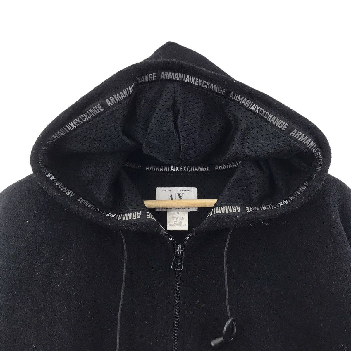 Armani Exchange ARMANI EXCHANGE Embroidered Logo Black Fleece Hoodie Size US M / EU 48-50 / 2 - 3 Thumbnail