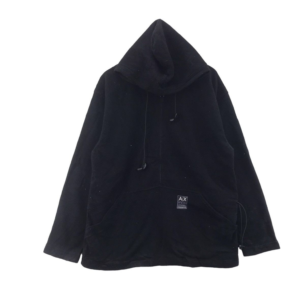 Armani Exchange ARMANI EXCHANGE Embroidered Logo Black Fleece Hoodie Size US M / EU 48-50 / 2 - 1 Thumbnail