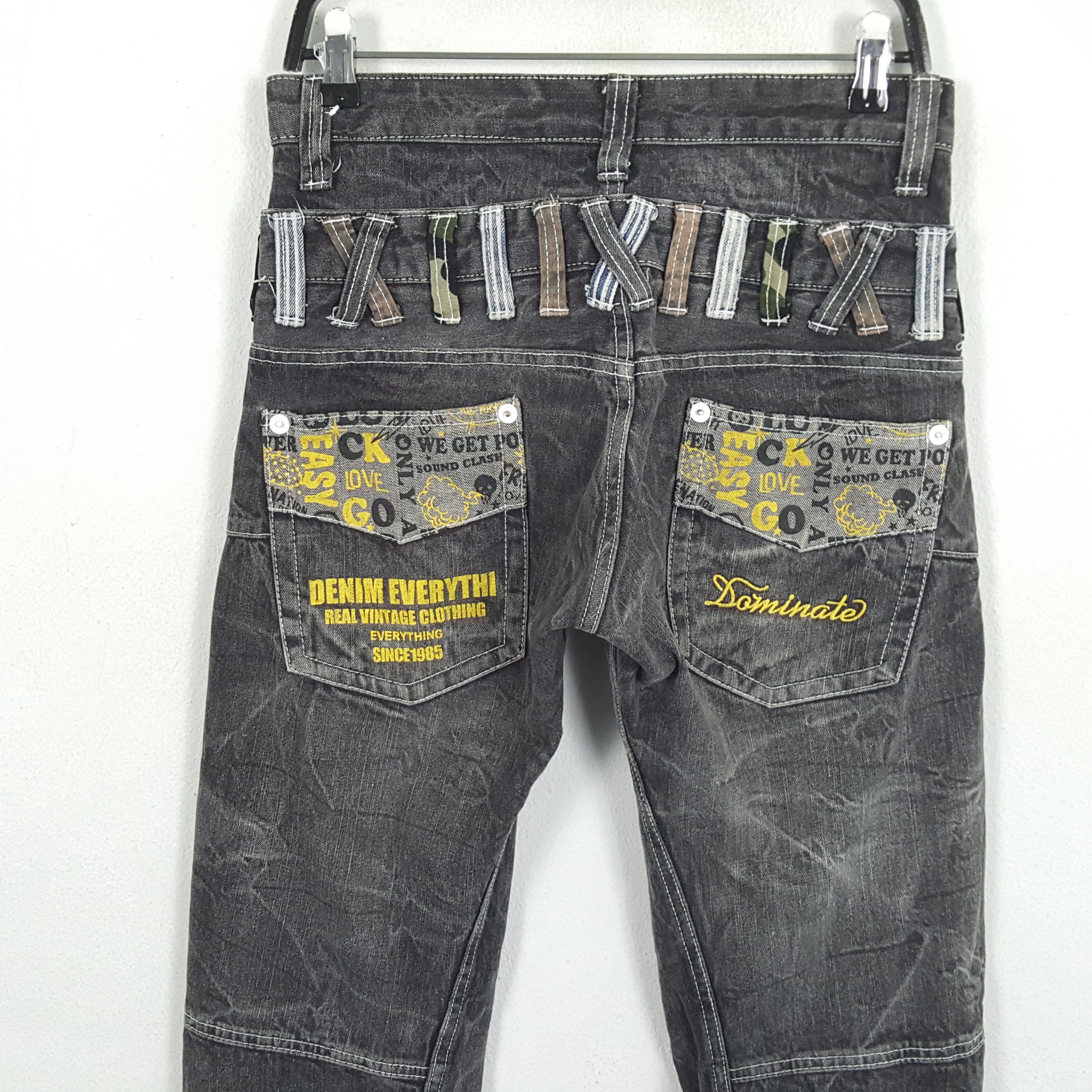 Japanese Brand × Vintage DOMINATE HANDCRATED Japanese Brand Rare Design Jeans Size US 29 - 2 Thumbnail